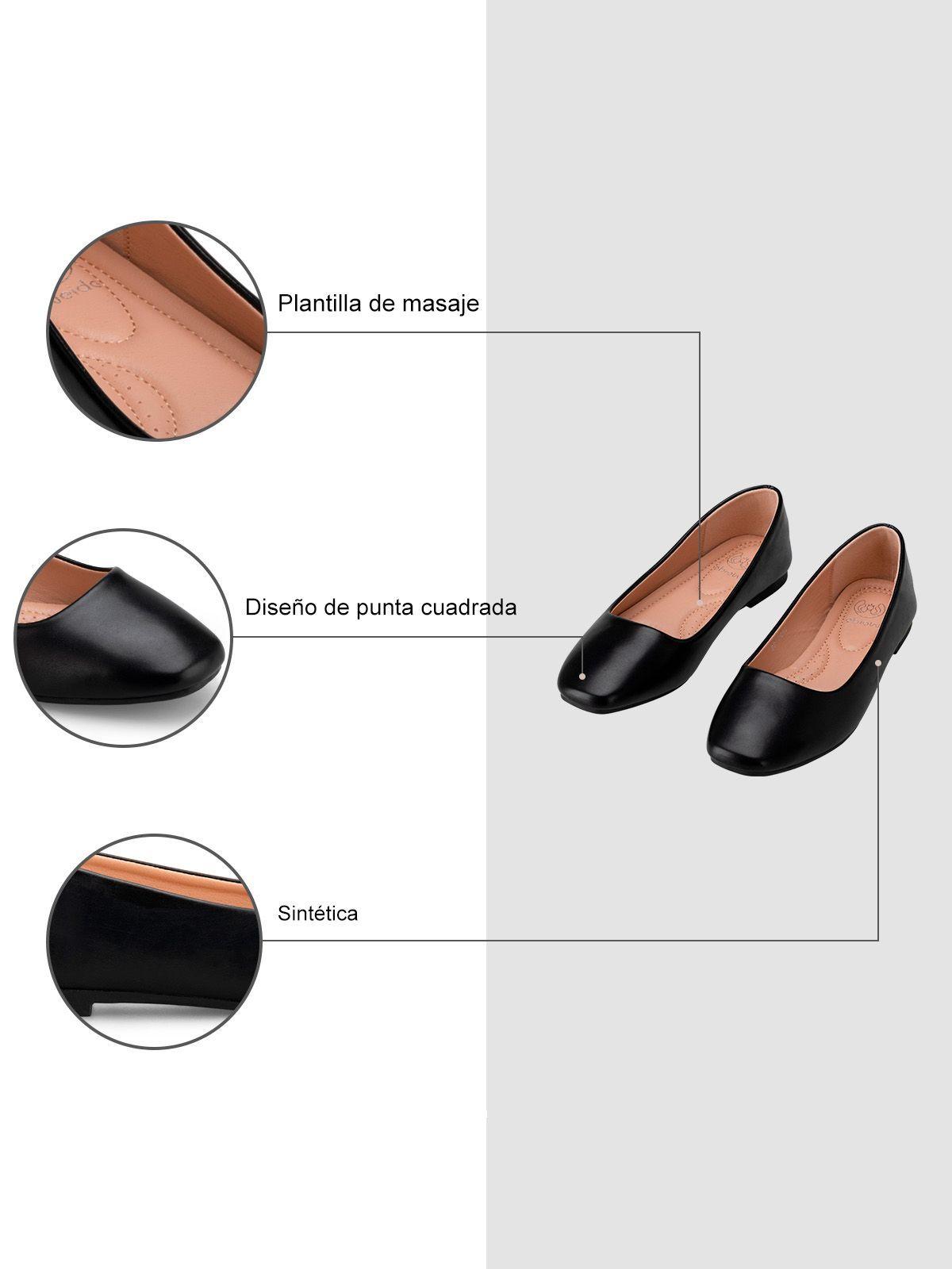 Ballerinas Eco Cuero Negro Casual Mujer Weide GH81-5