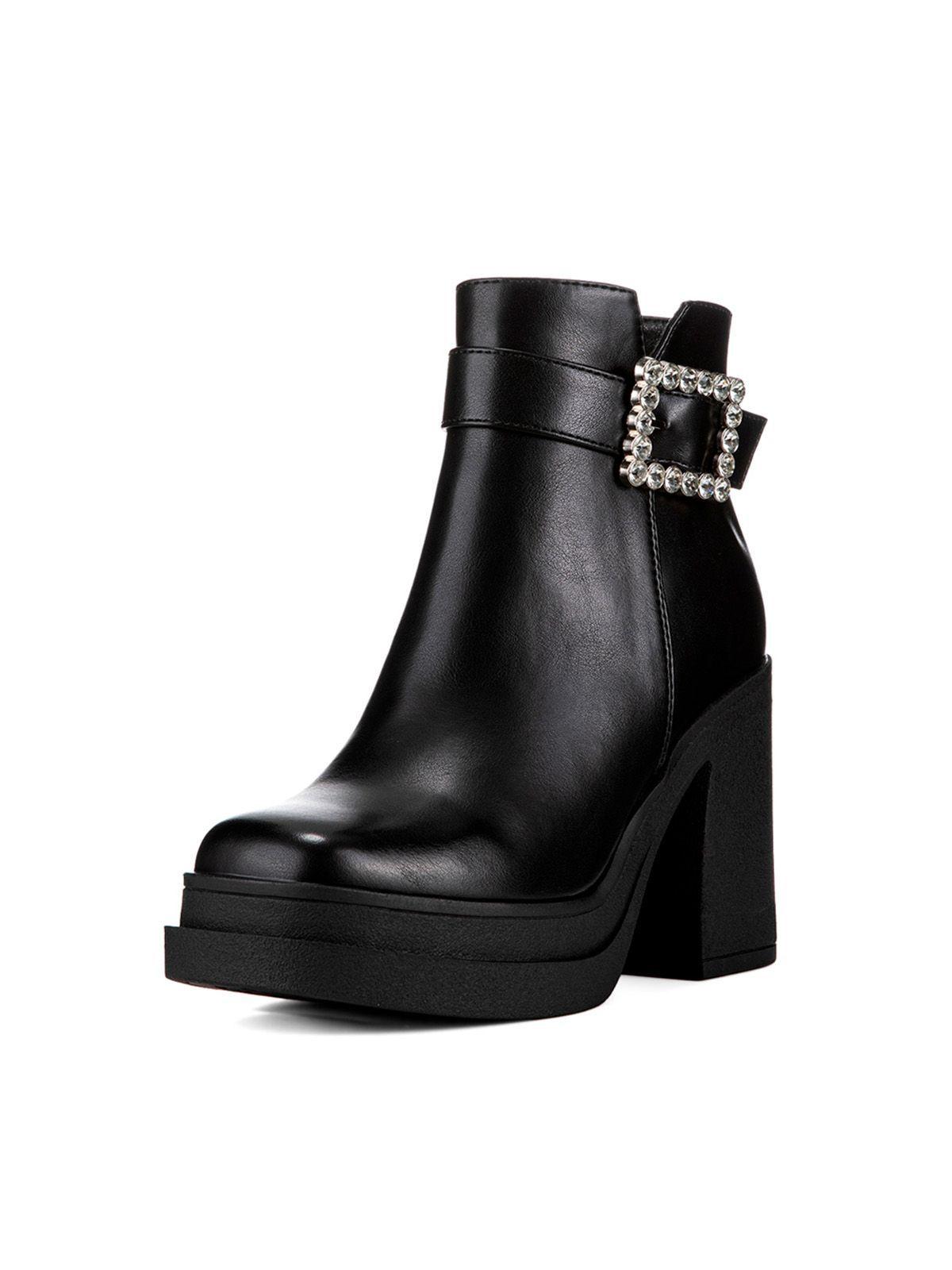 Botin Negro Casual Mujer Weide CZY575-0
