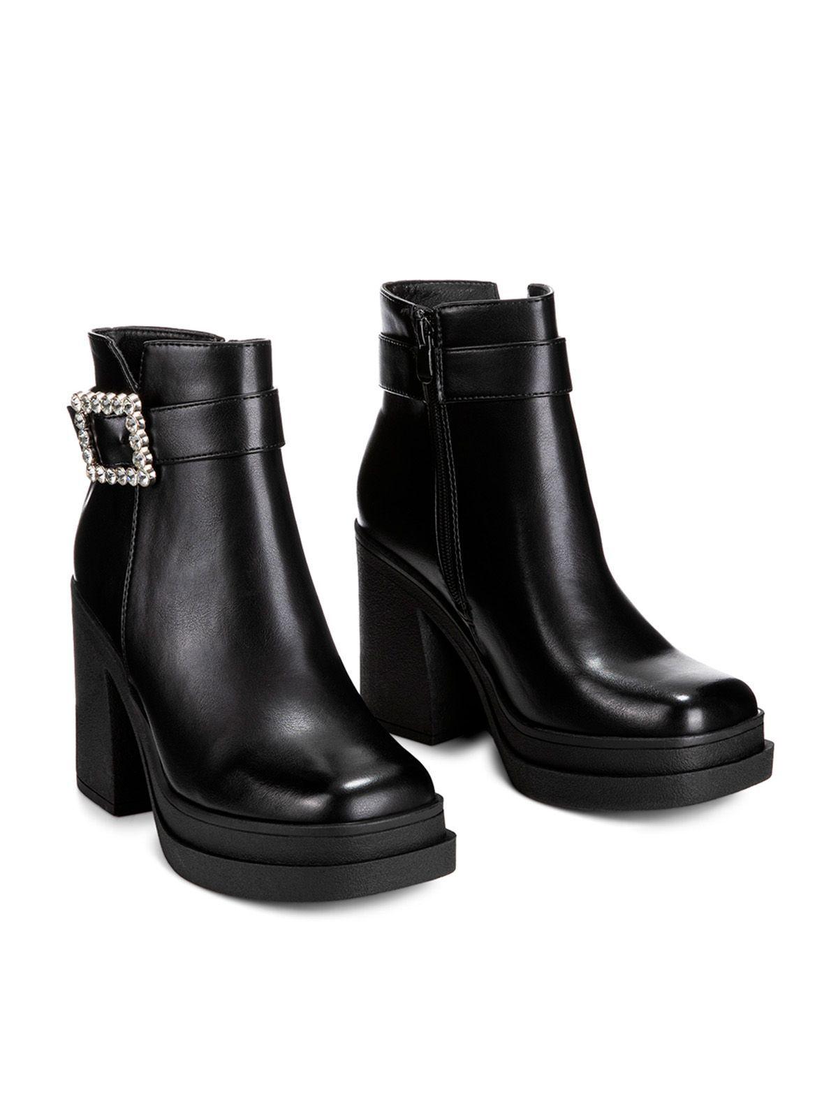 Botin Negro Casual Mujer Weide CZY575-4