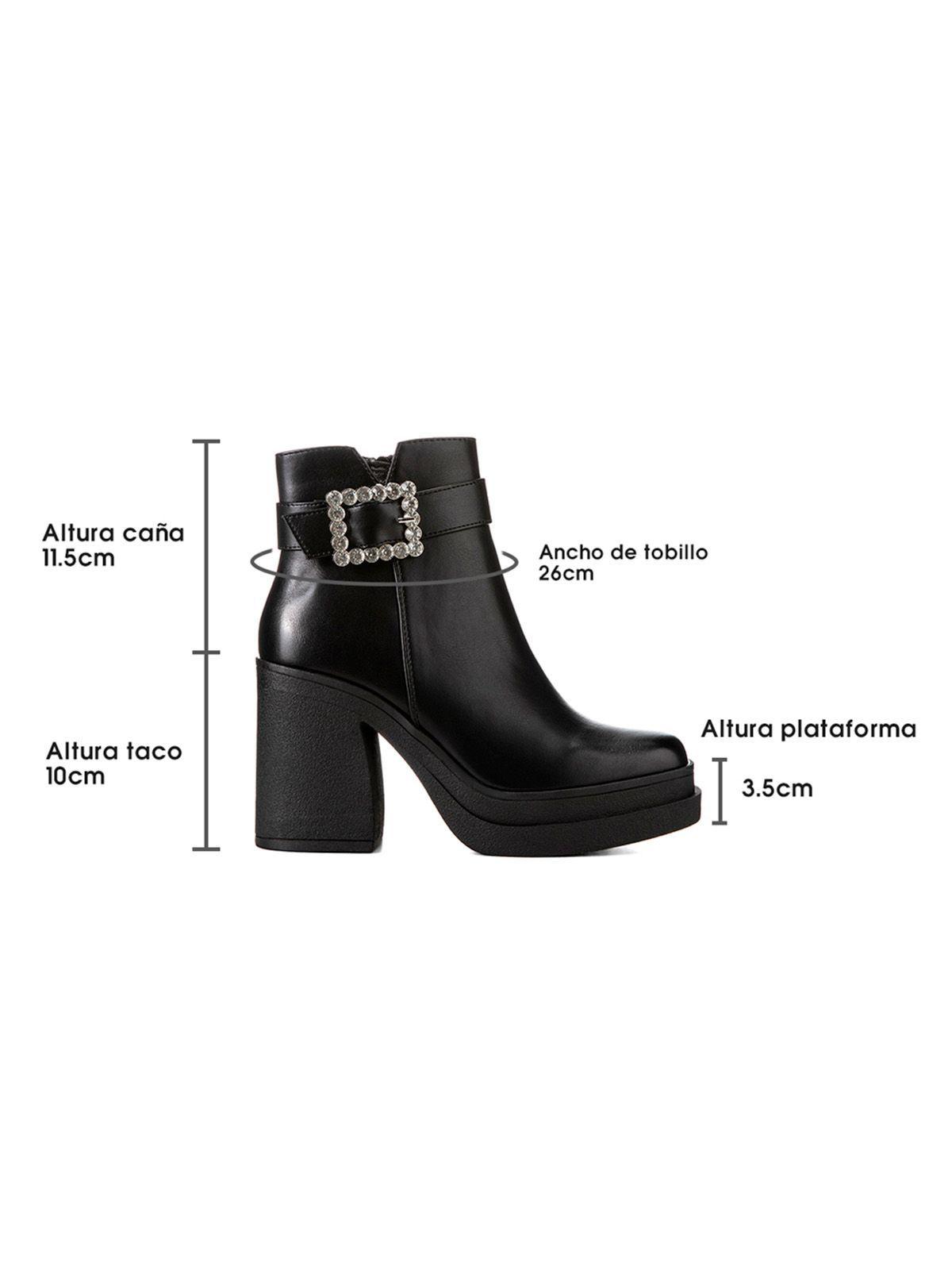 Botin Negro Casual Mujer Weide CZY575-5