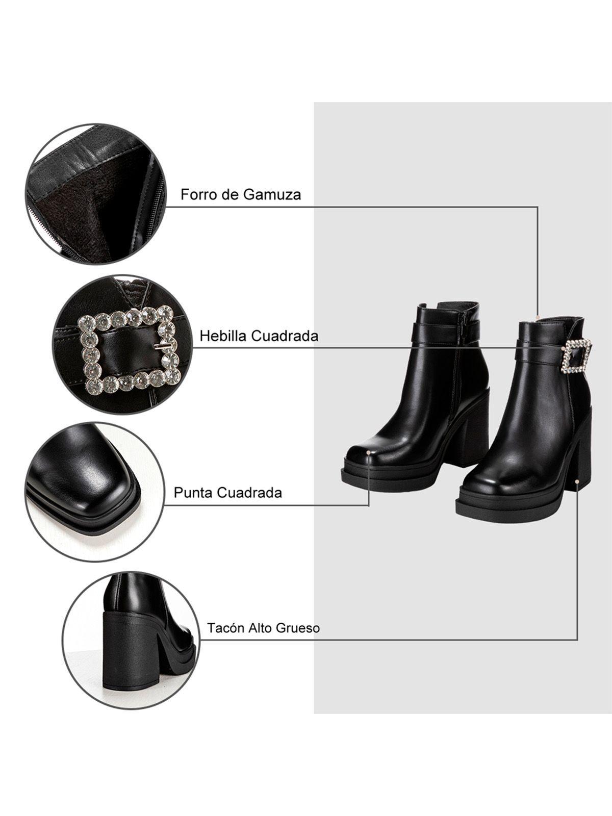 Botin Negro Casual Mujer Weide CZY575-6