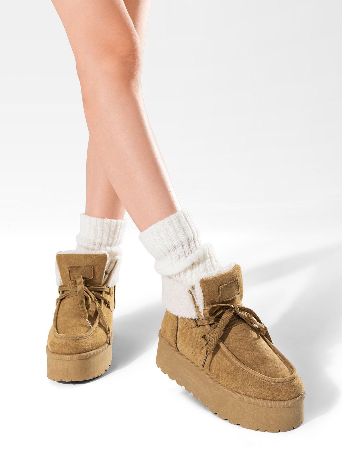 Botin Casual Mujer Gamuza Felpa Antideslizante Weide LT202-2