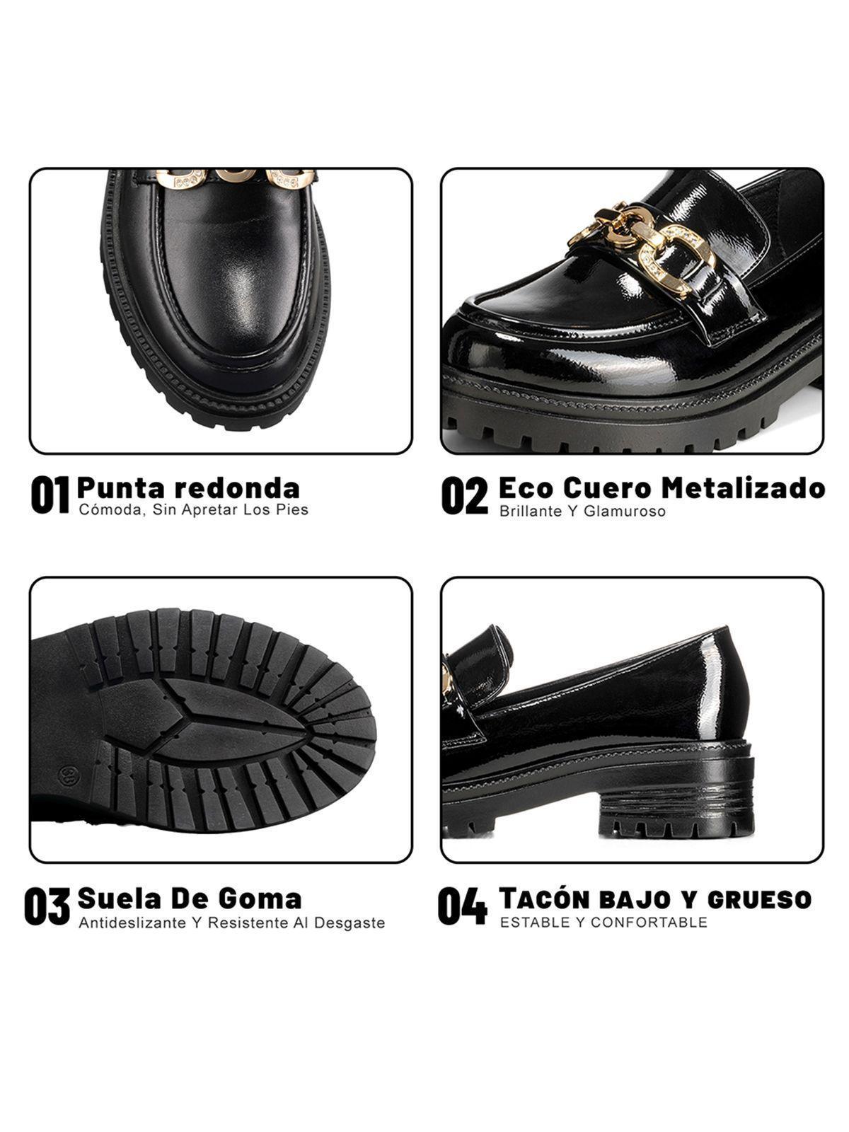 Mocasin Negro Formal Mujer Weide JN20-2-7