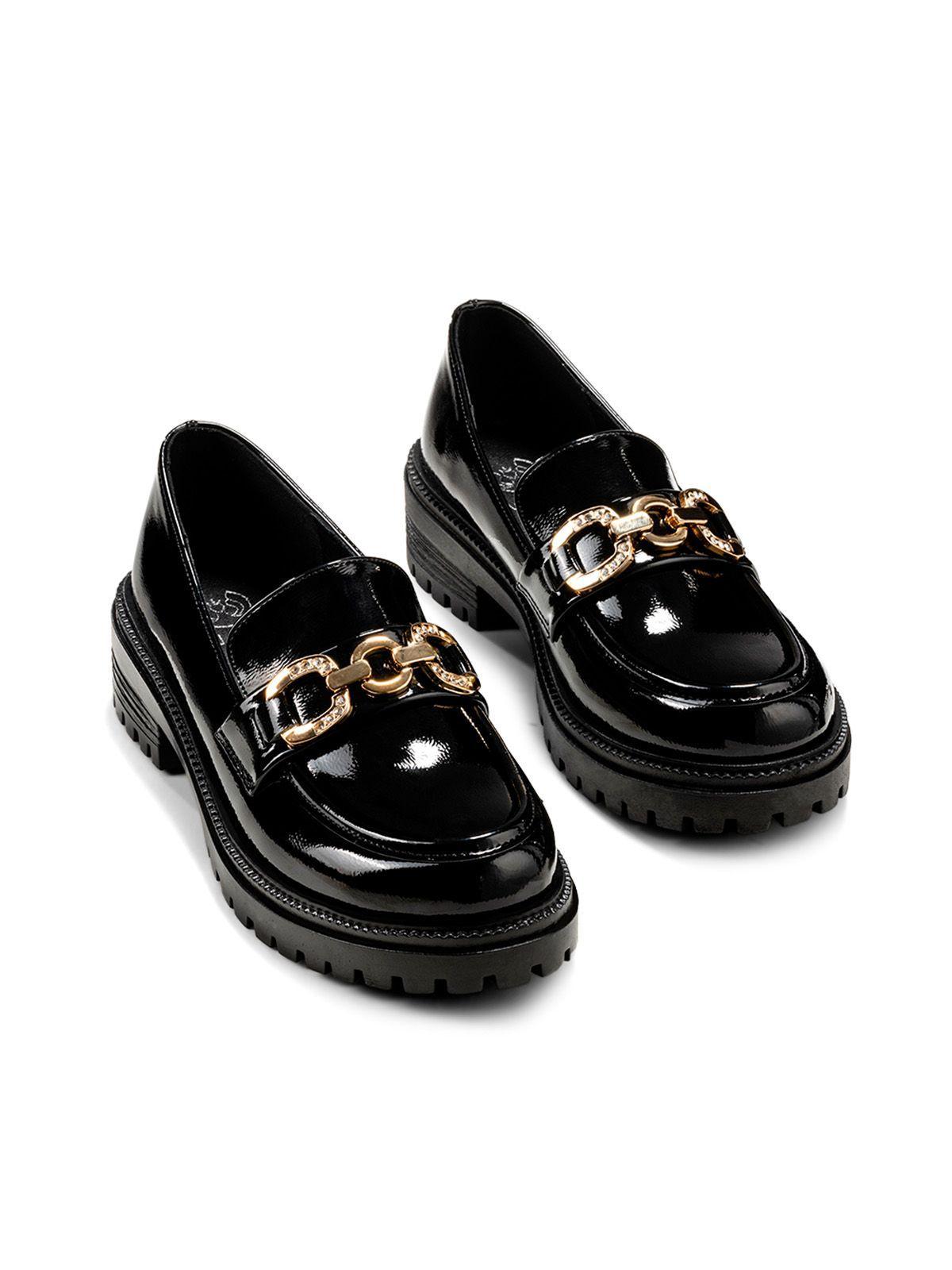 Mocasin Negro Formal Mujer Weide JN20-2-5