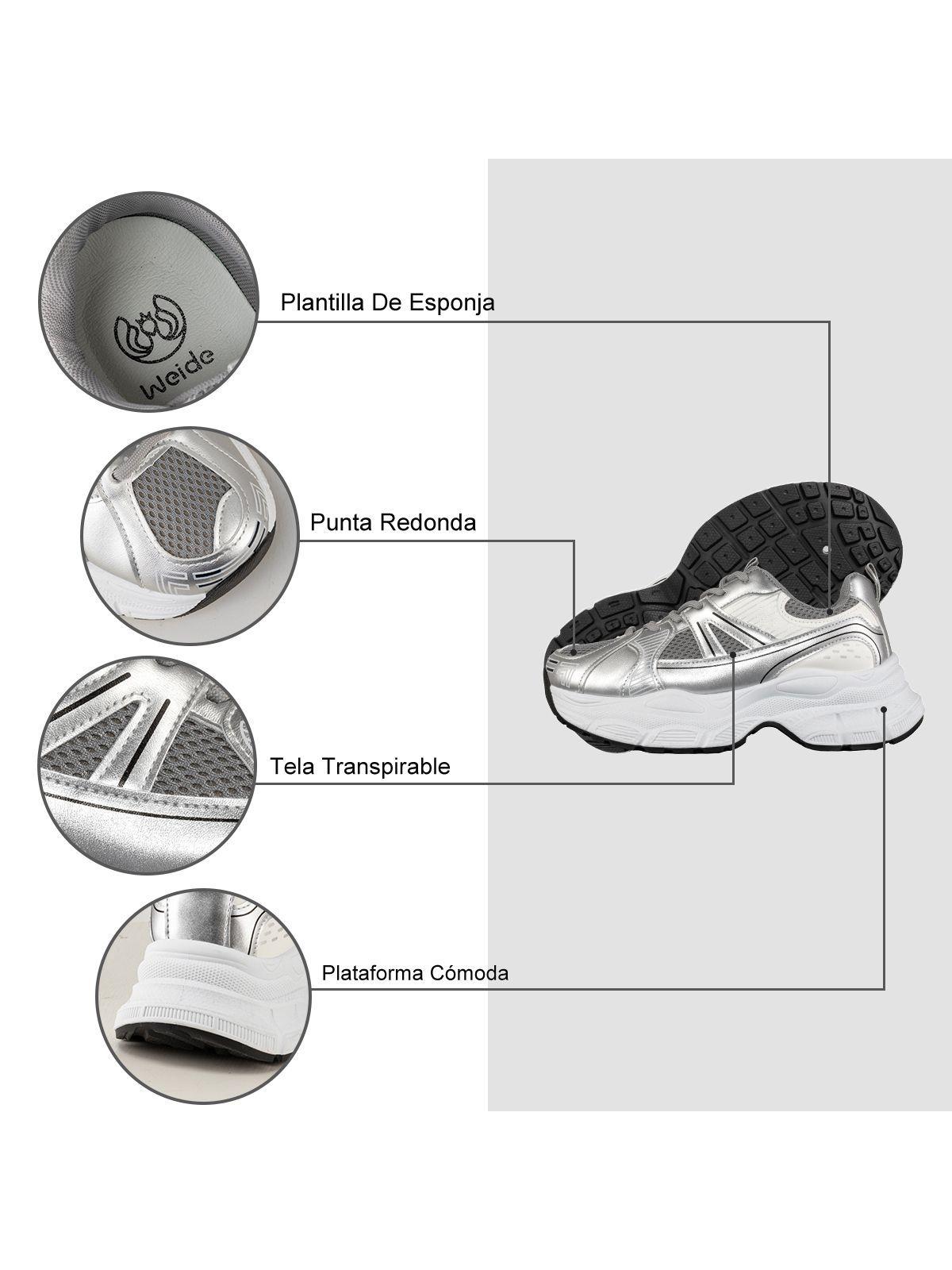 Zapatilla Deportiva De Malla Mujer Plataforma Weide SL11-5