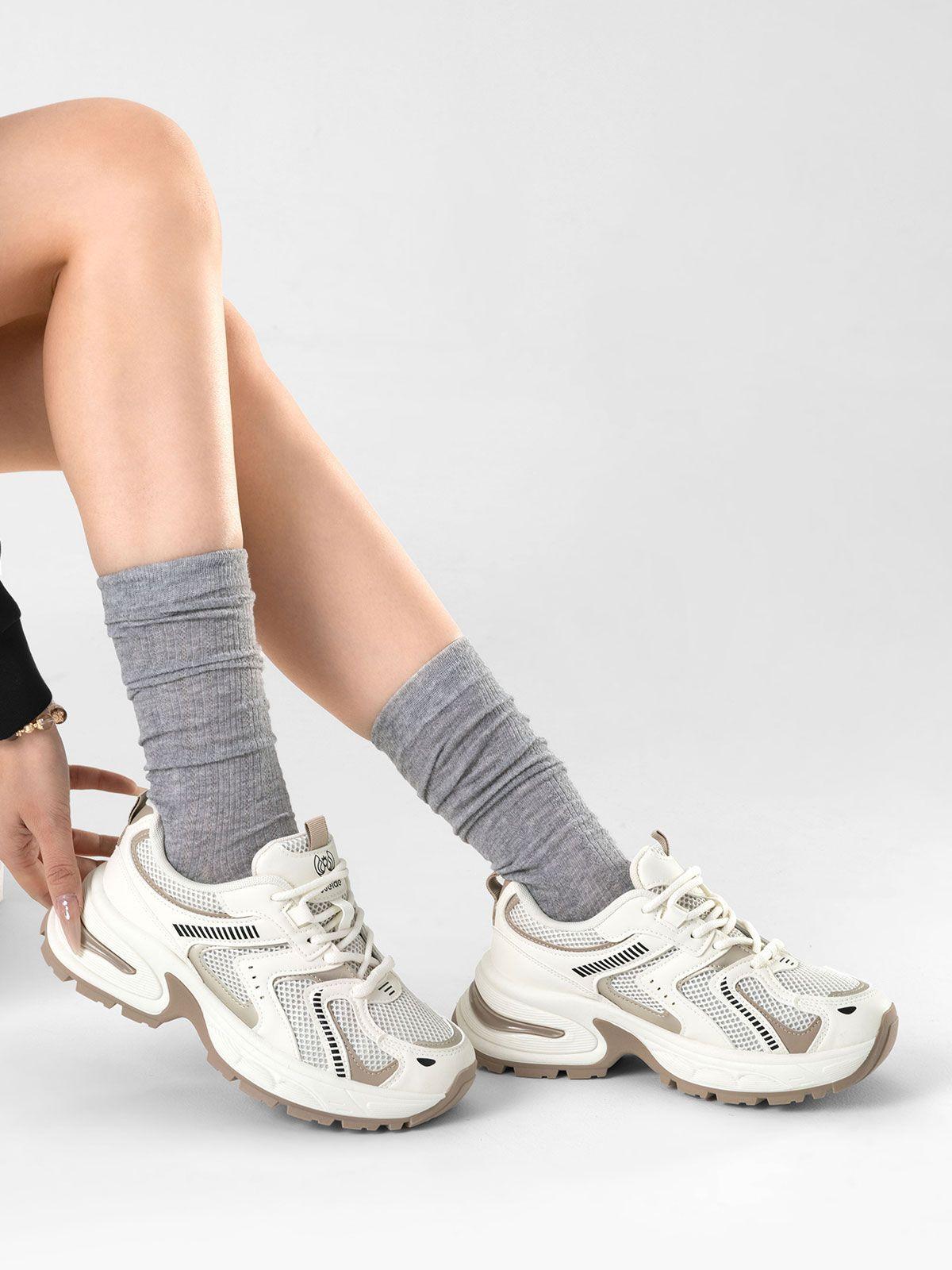 Zapatilla Deportiva Mujer De Malla Plataforma Weide LT206-2