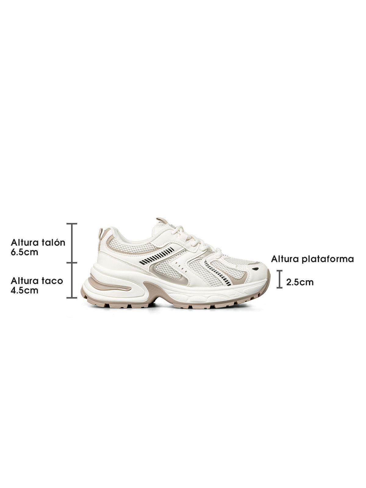 Zapatilla Deportiva Mujer De Malla Plataforma Weide LT206-6