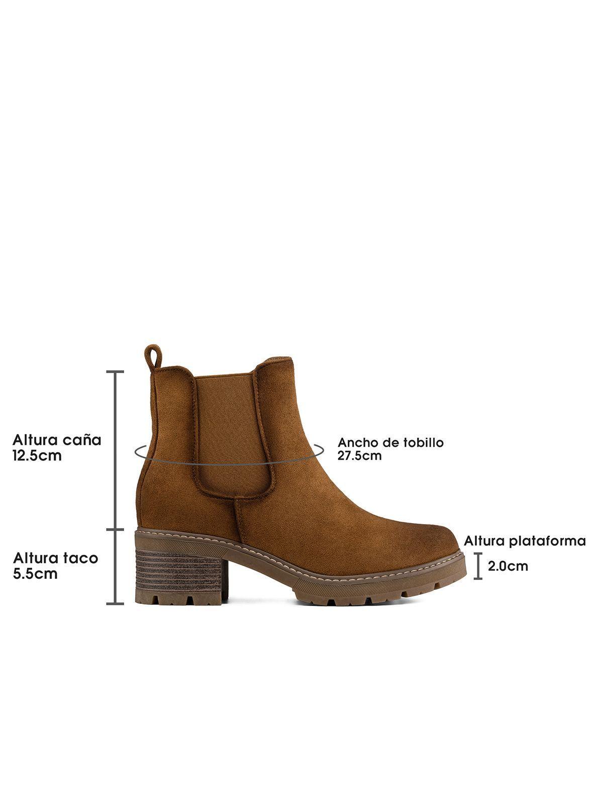 Botín Taco Mujer Outdoor PU Textil Weide ZS81-6