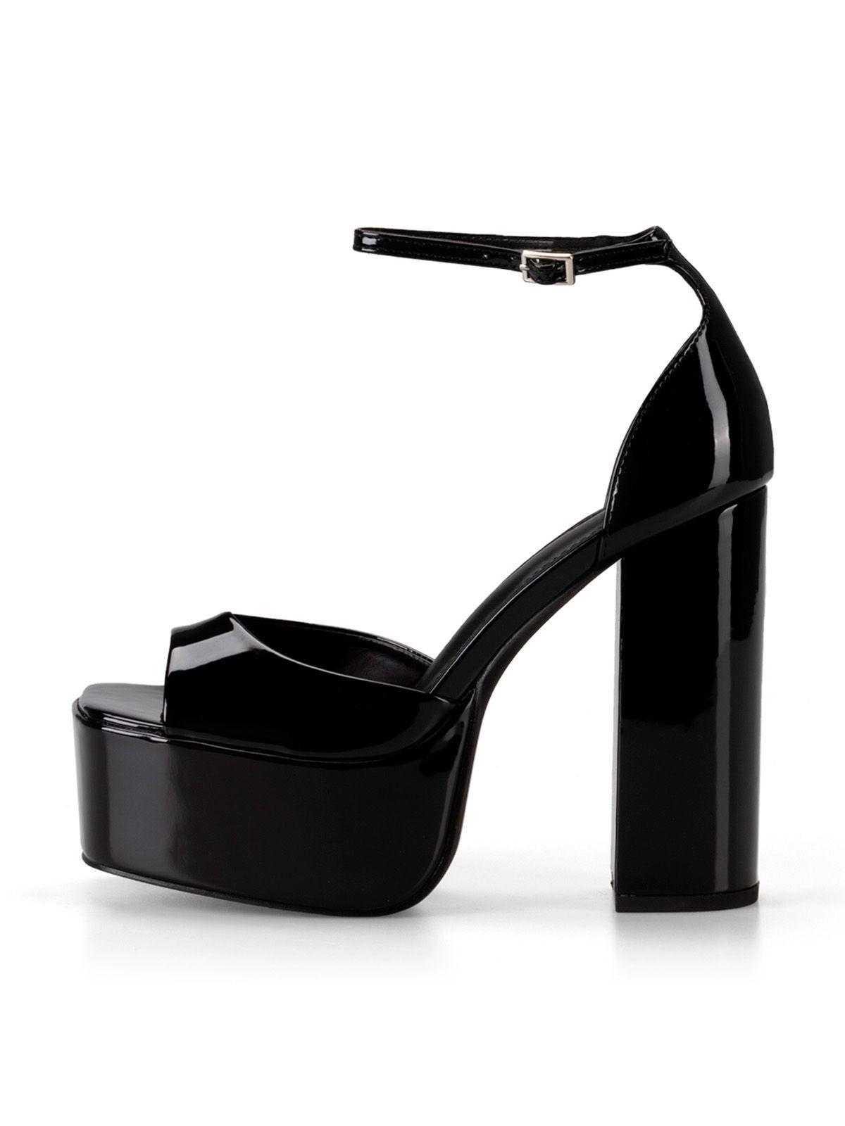 Sandalia Plataforma Negro Casual GHE18 Weide-1