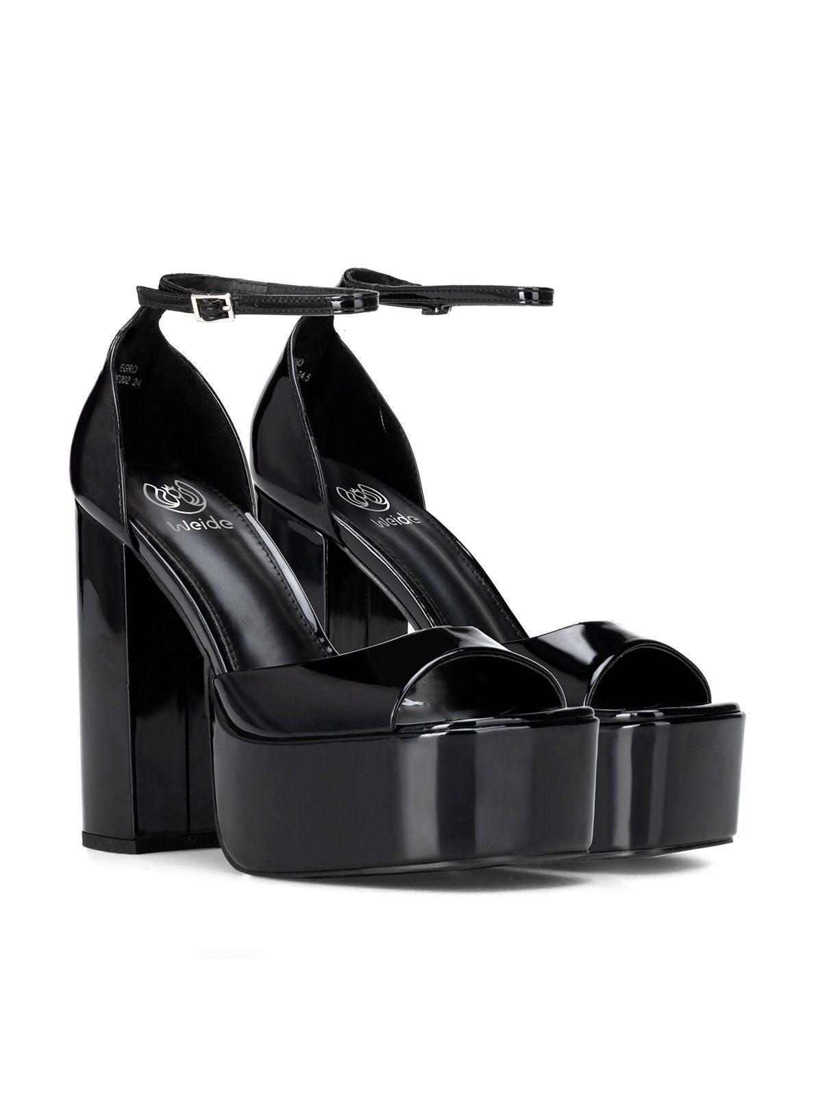 Sandalia Plataforma Negro Casual GHE18 Weide-2