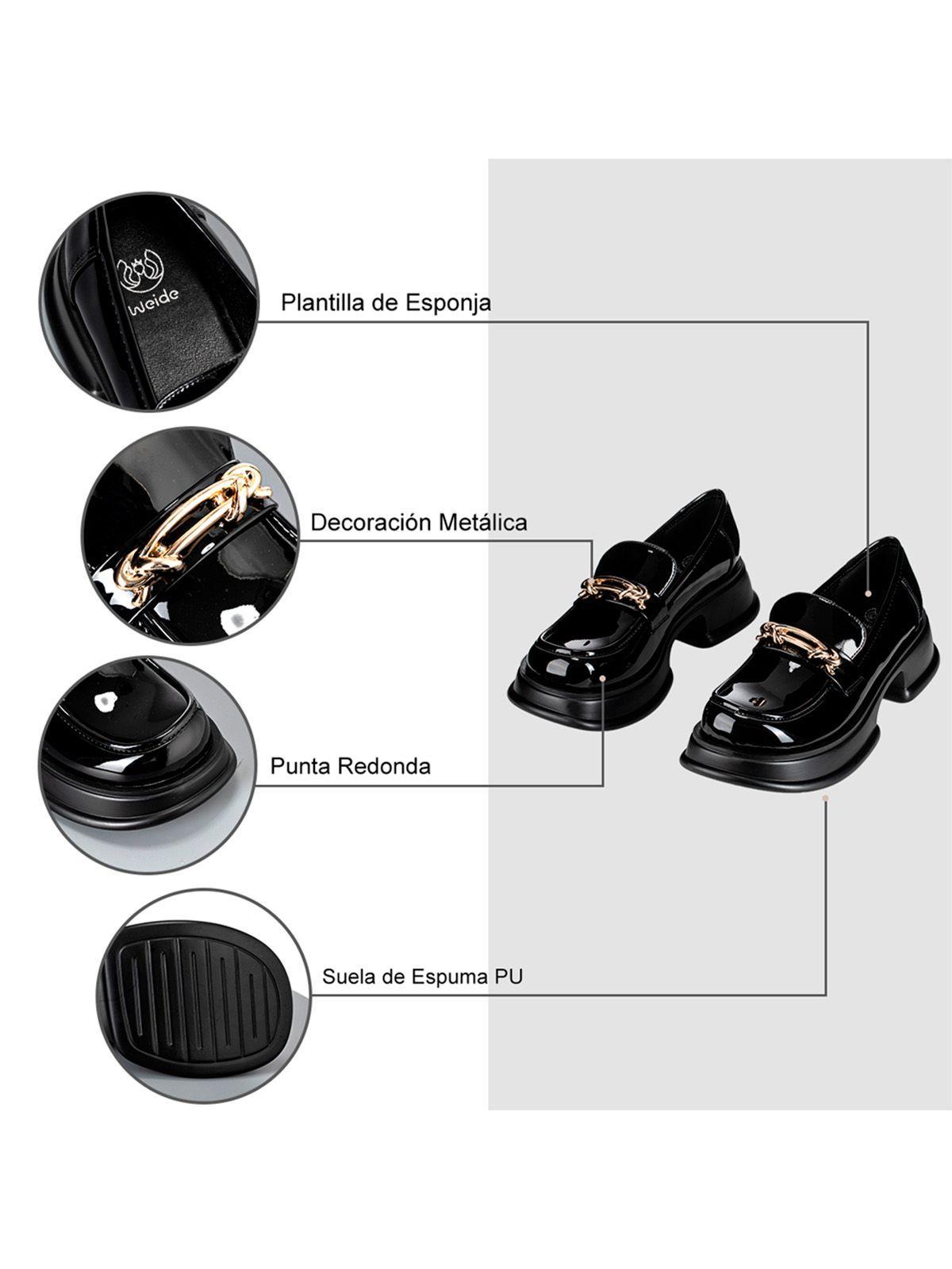 Mocasin Negro Casual Mujer Weide GH113-6