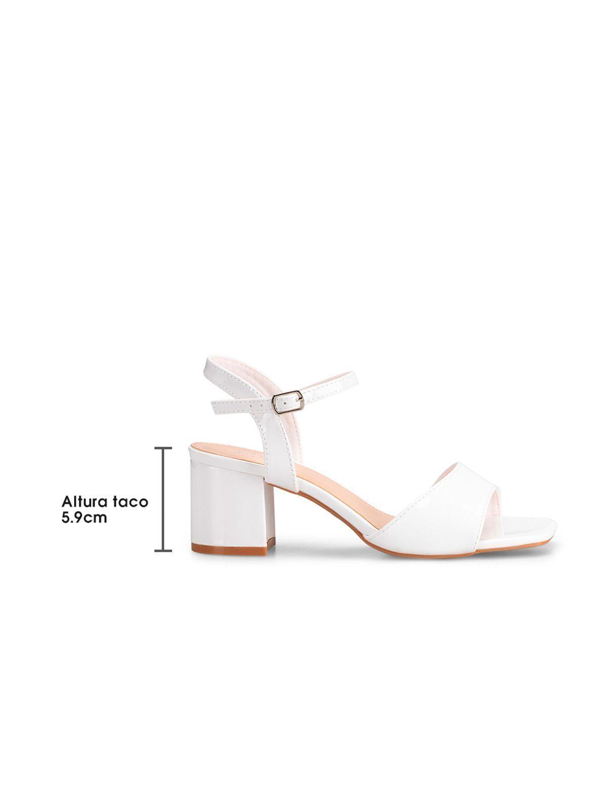 Sandalia Casual Taco Blanca Mujer Weide GH79-6