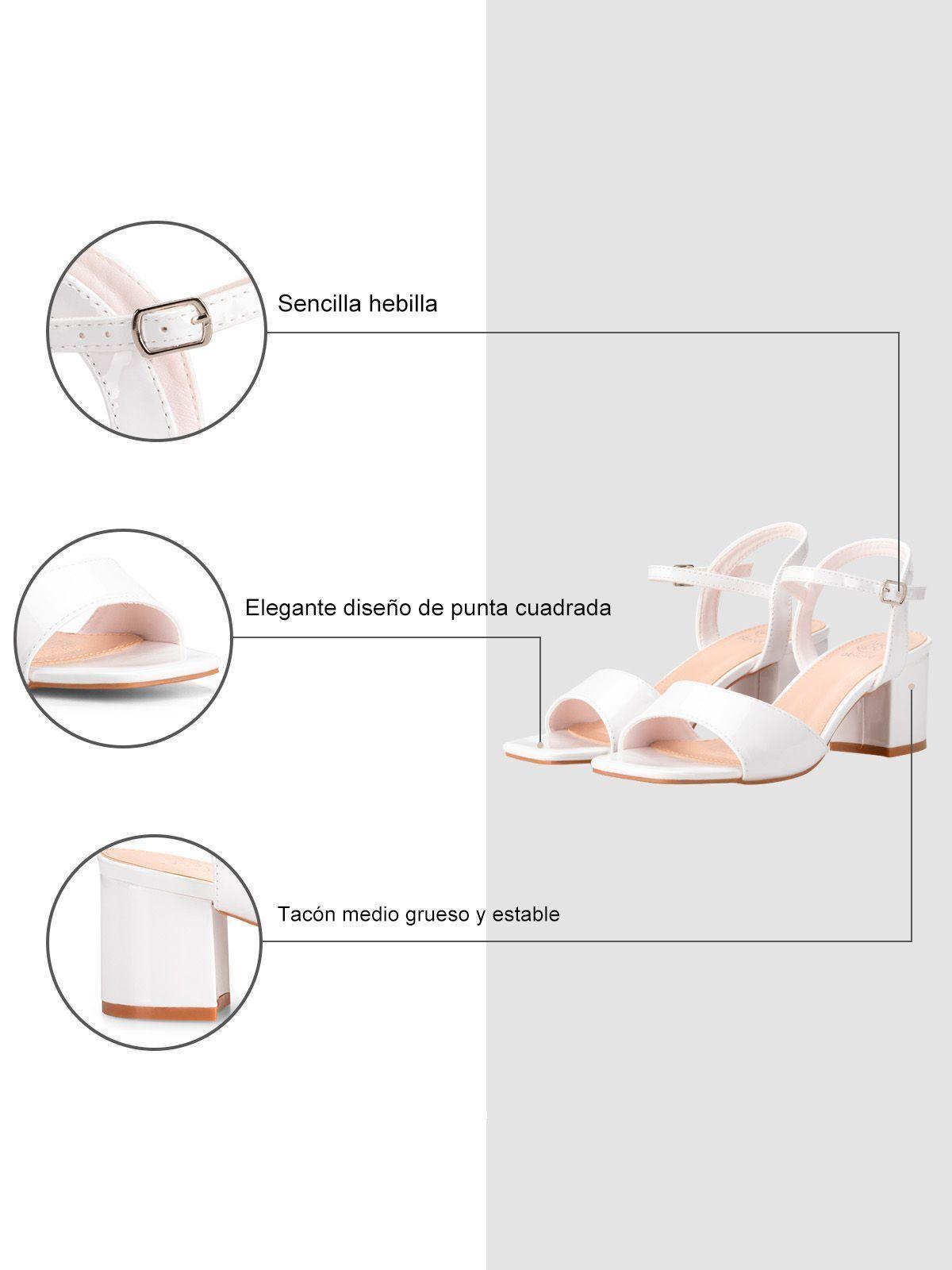 Sandalia Casual Taco Blanca Mujer Weide GH79-7