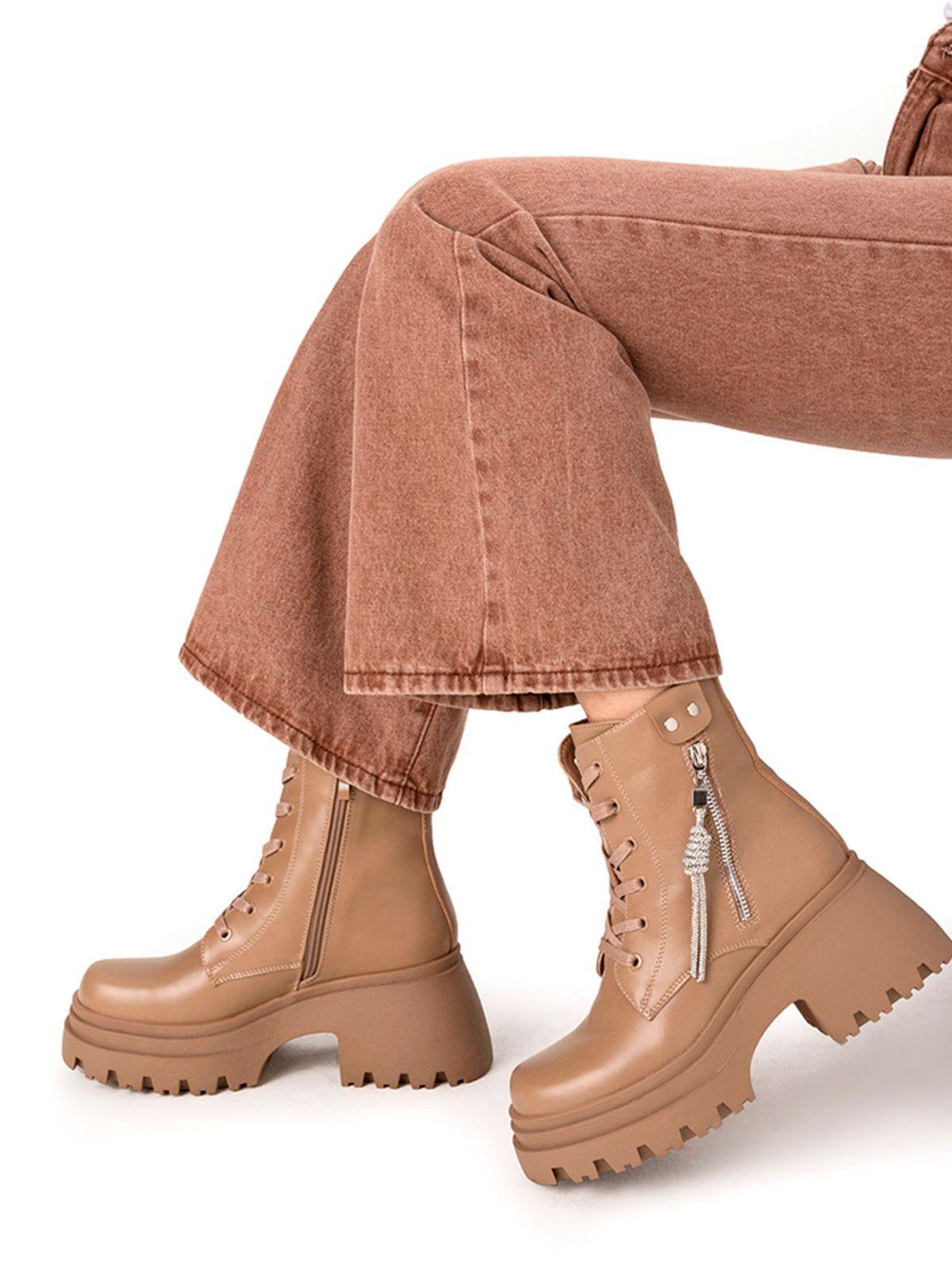 Botin Caqui Casual Mujer Weide DH69-1