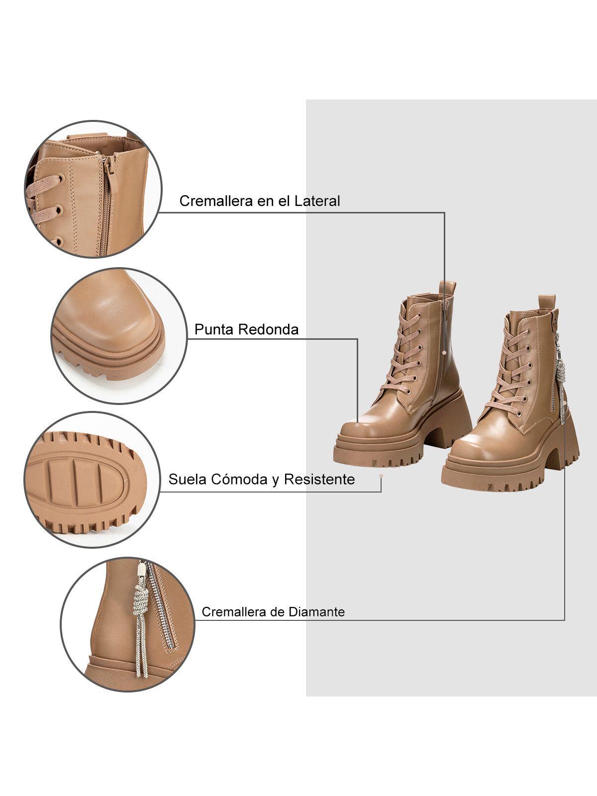 Botin Caqui Casual Mujer Weide DH69-6