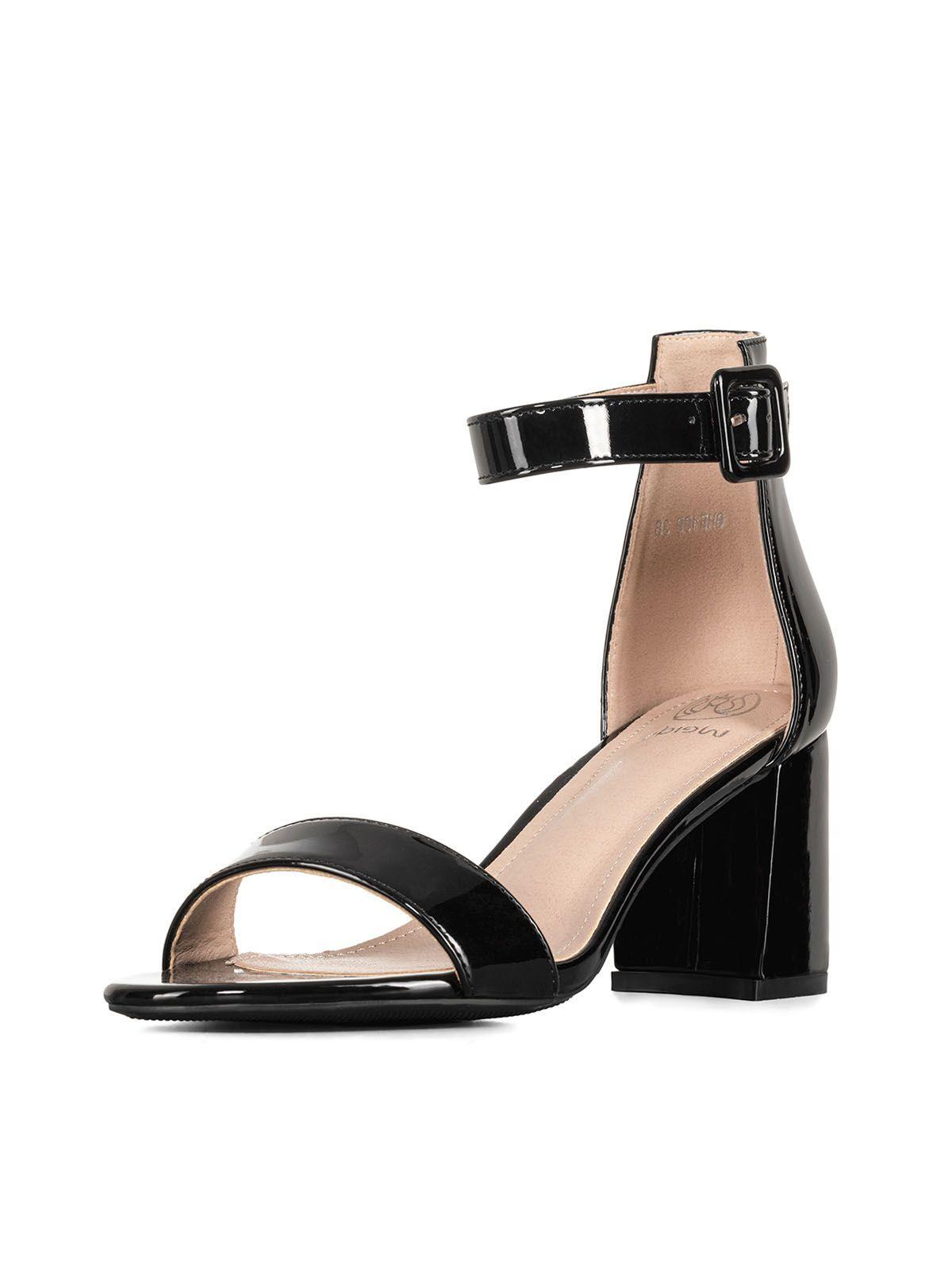 Sandalia Taco Alto Mujer Charol Fiesta Elegante Weide GHE19B-0