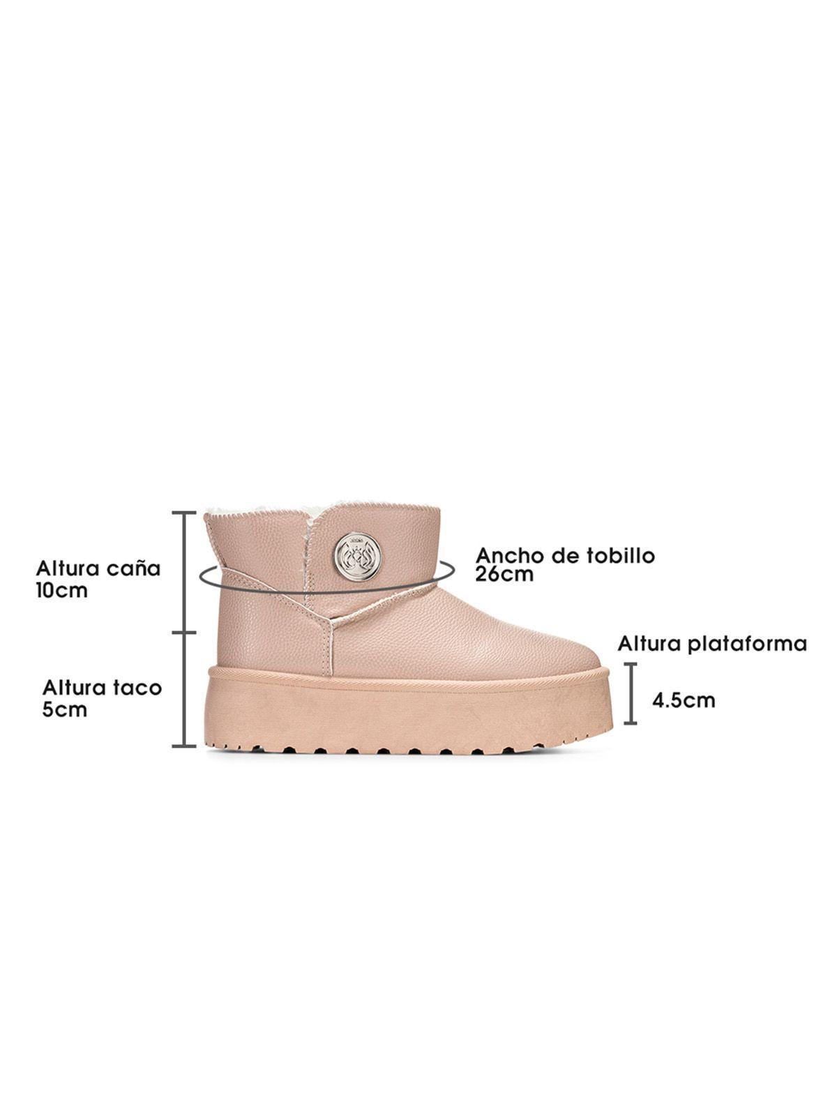 Botin Beige Casual Mujer Weide LT127-5