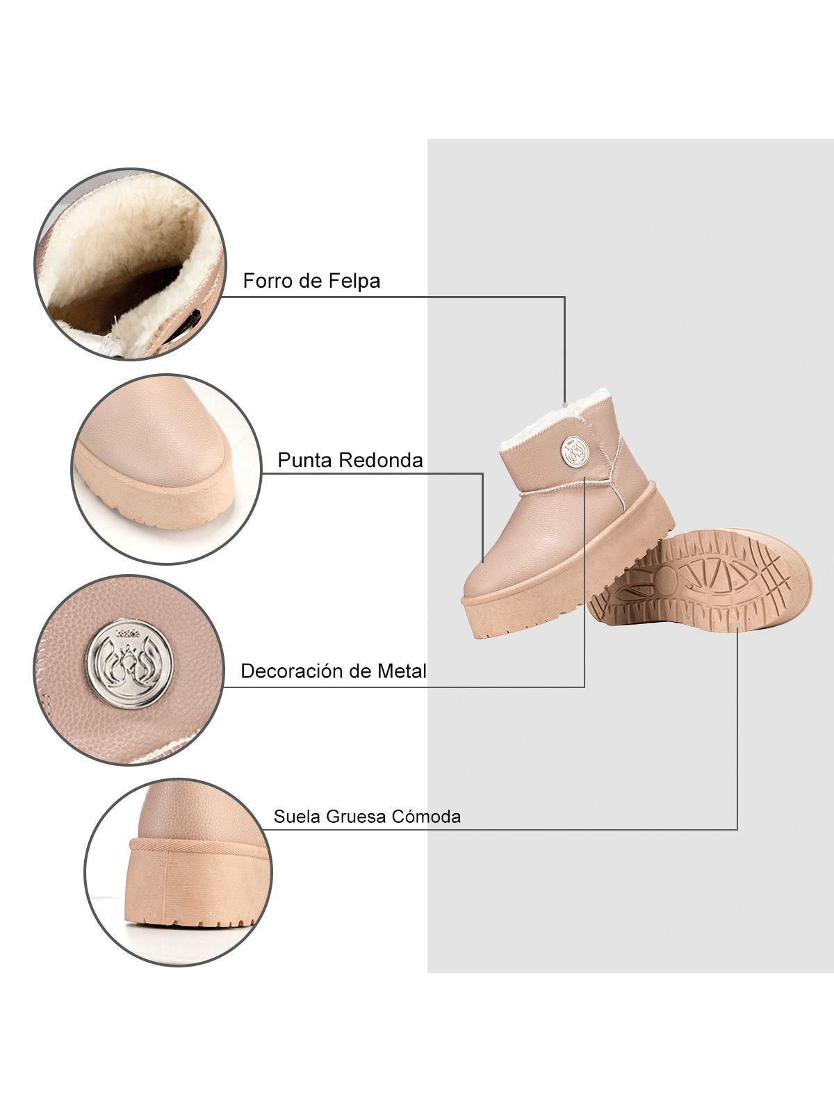 Botin Beige Casual Mujer Weide LT127-6