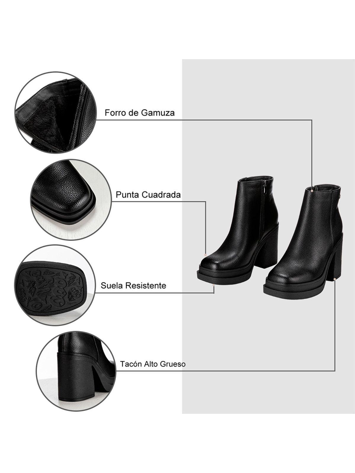 Botin Negro Casual Mujer Weide CZY572-6