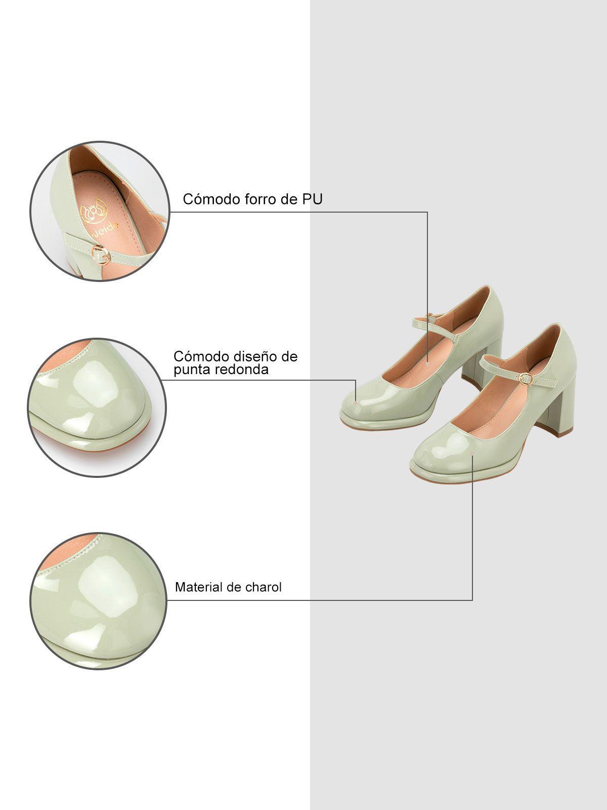 Zapatos Taco Mujer Alina Verde Weide-4