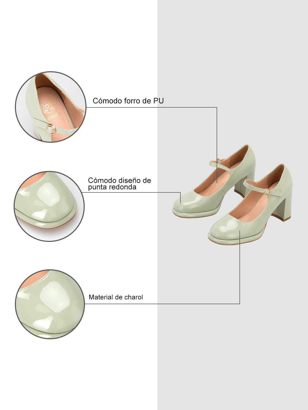 Zapatos Taco Mujer Alina Verde Weide-4