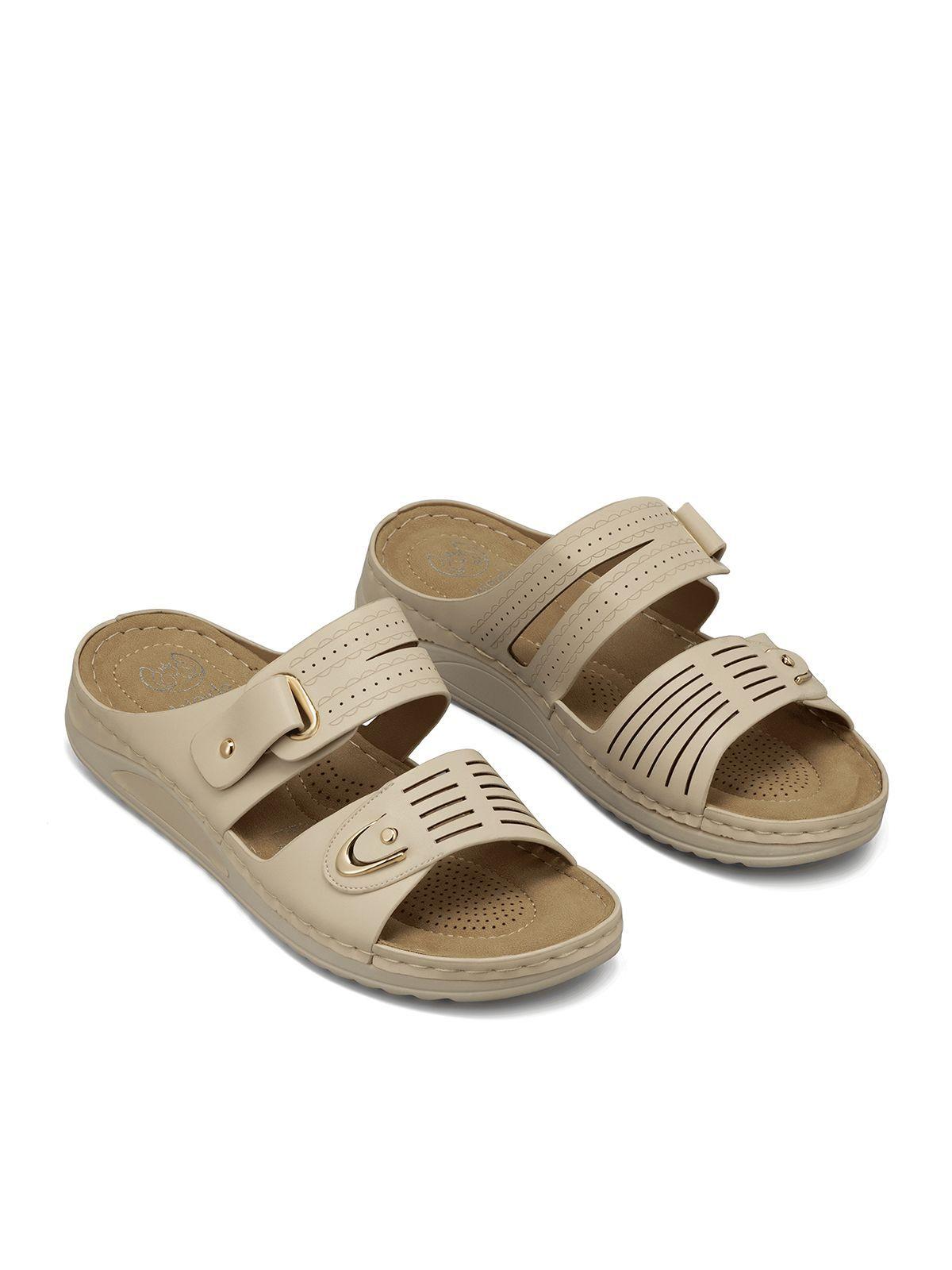 Sandalia Estilo Chala Taco Cuña Casual Mujer Weide Jn722-4
