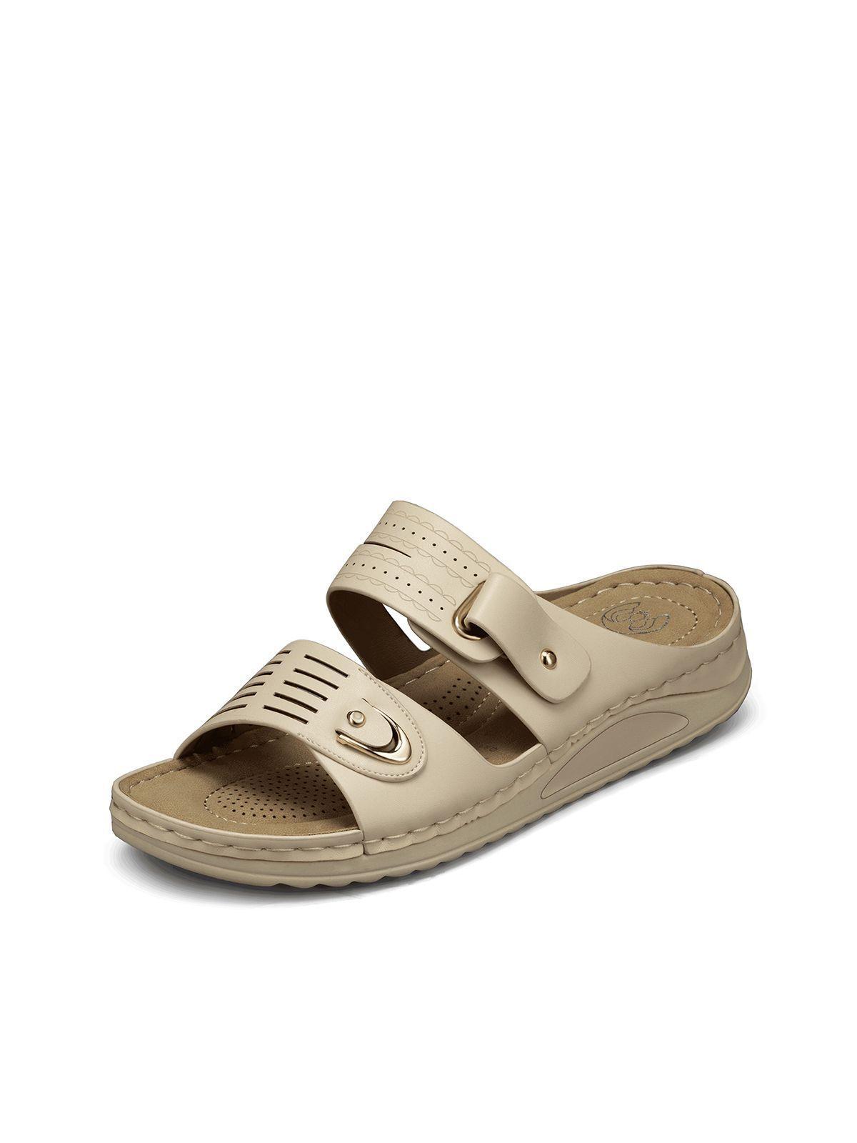 Sandalia Estilo Chala Taco Cuña Casual Mujer Weide Jn722-0