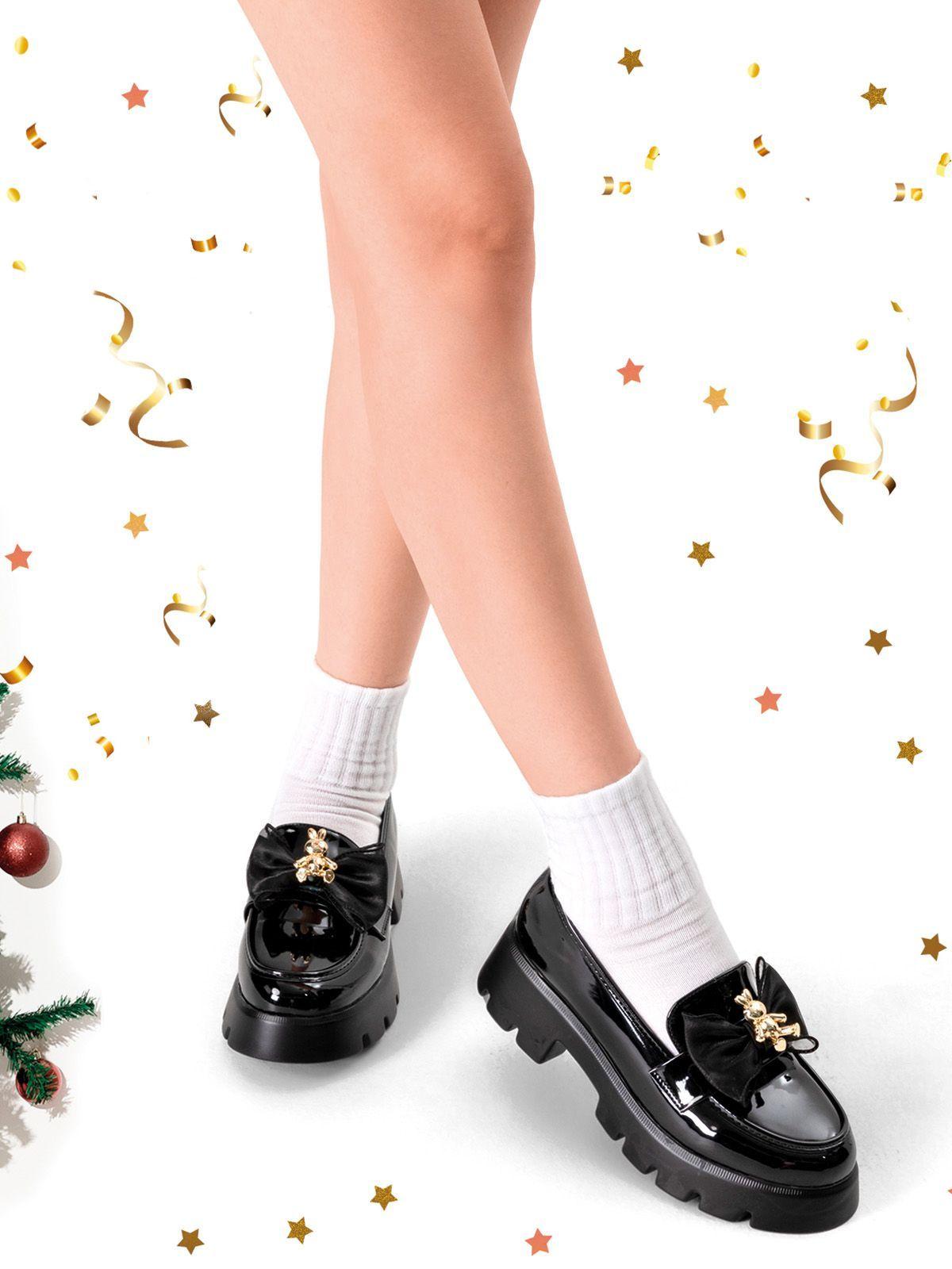 Mocasín Taco Negro Casual Mujer Weide QIU378-2