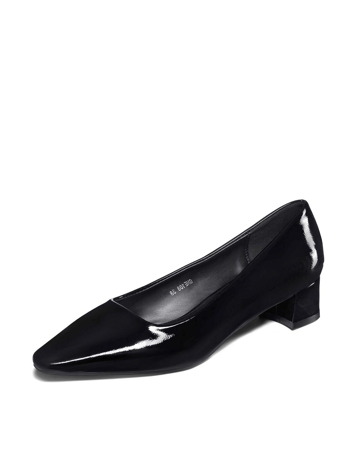 Zapatos Taco PU Acharolado Mujer Cuadrado Weide GHE108-0