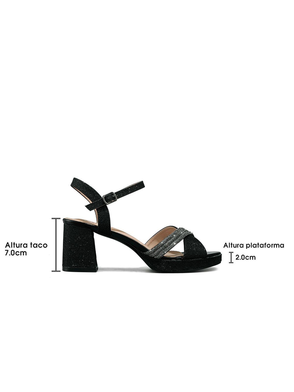 Sandalia Taco De Moda Con Pedrería Mujer Weide You536-4