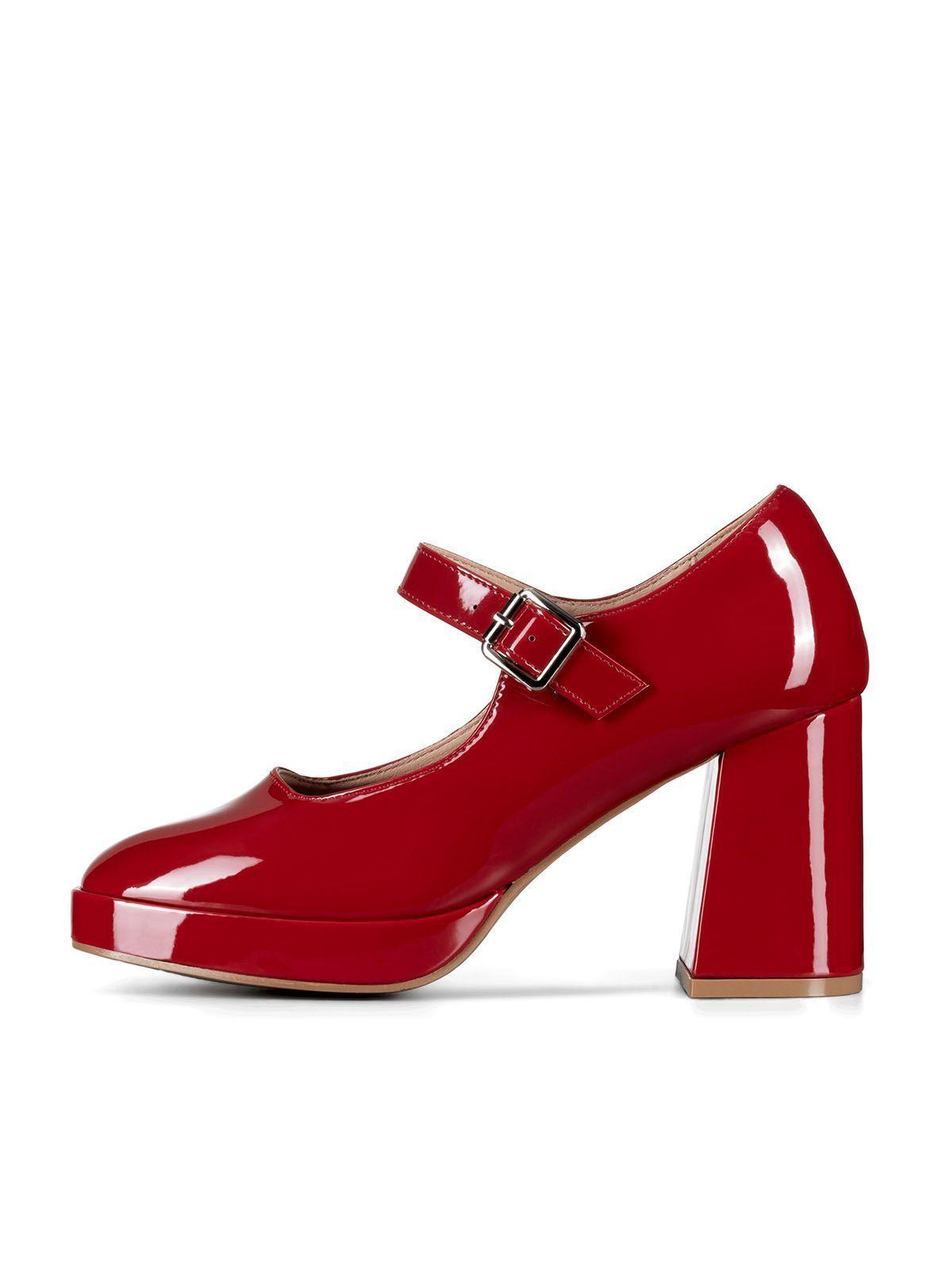 Zapato Mary Jane Tacones Elegante Charol Mujer Weide YL83-4
