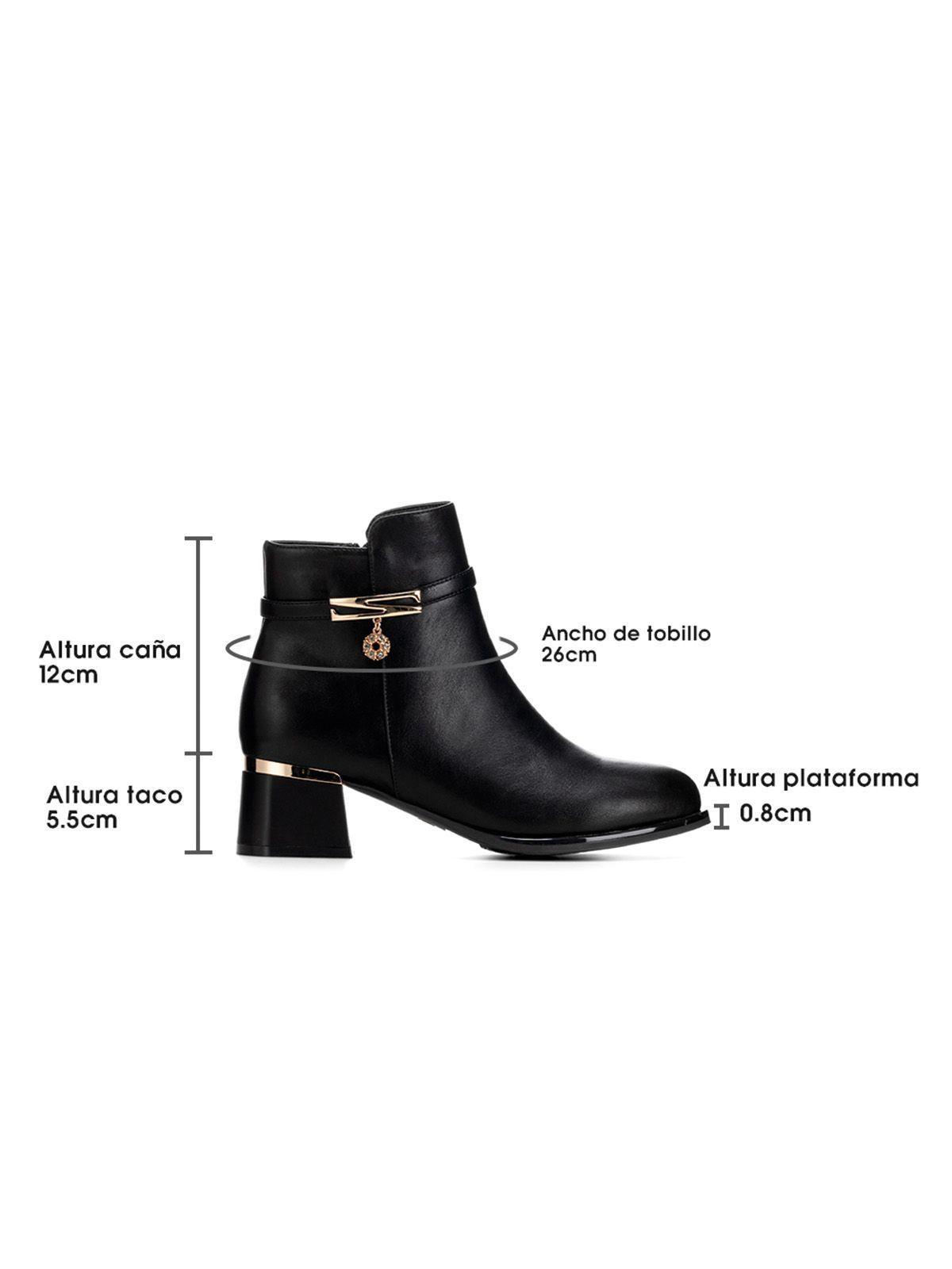 Botin Negro Casual Mujer Weide HX307-5