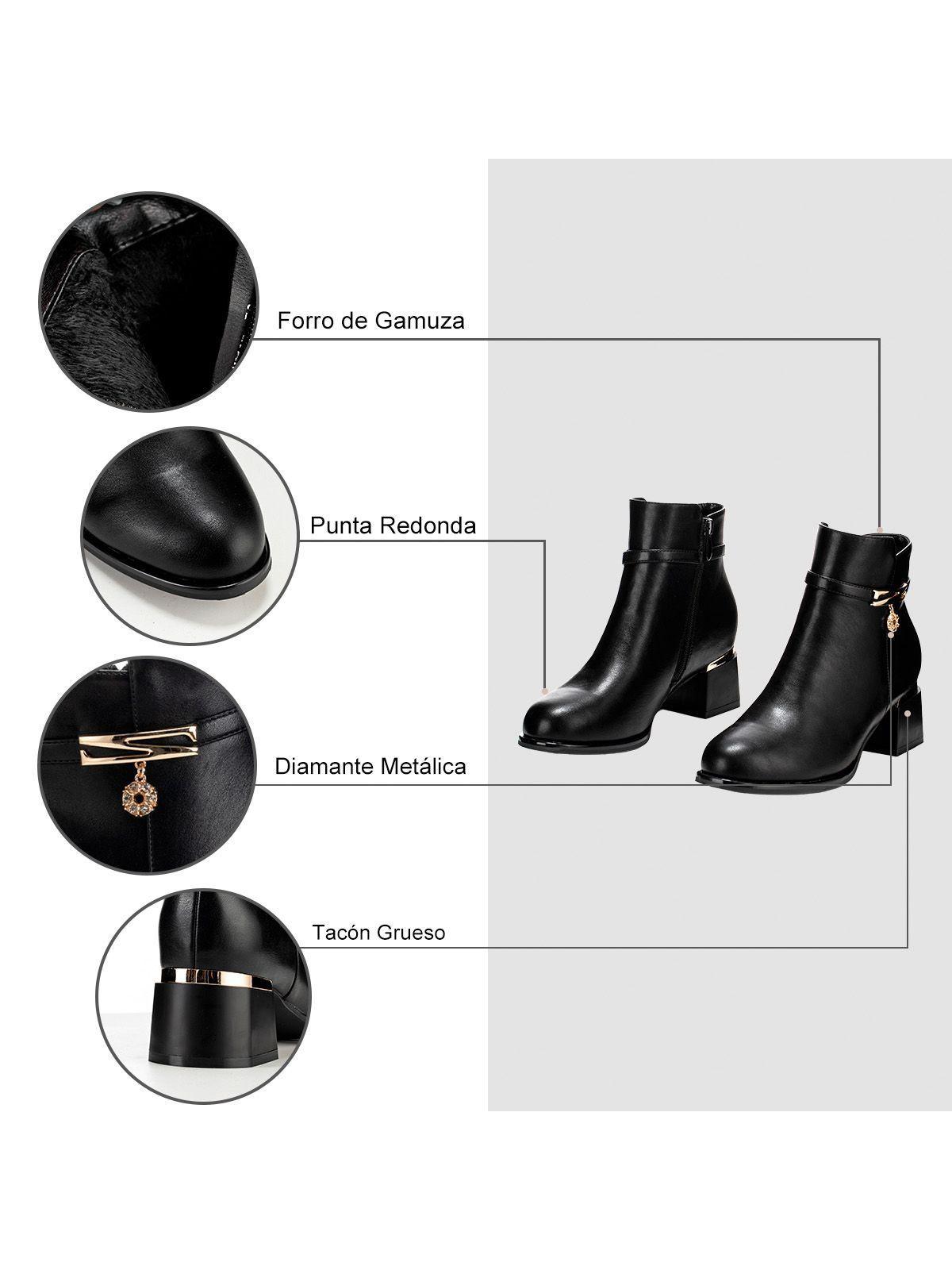 Botin Negro Casual Mujer Weide HX307-6