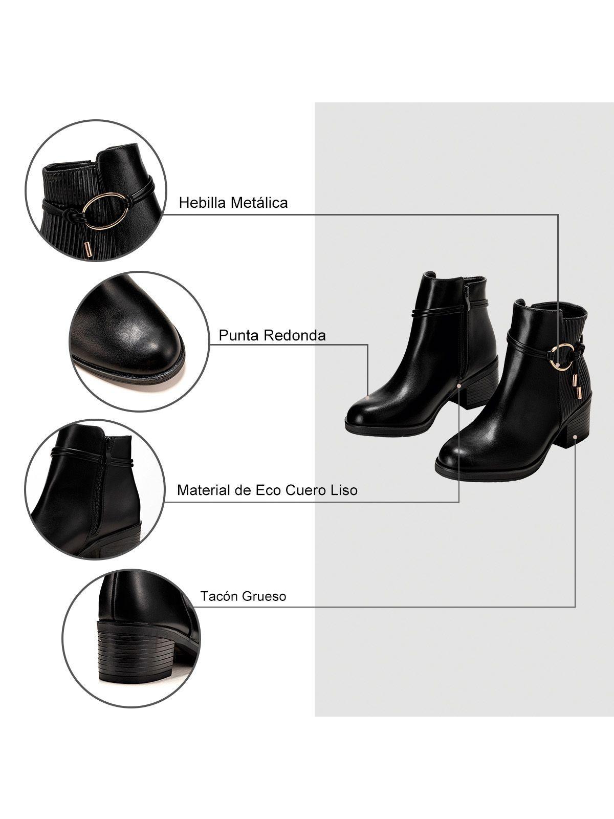Botin Negro Casual Mujer Weide GH110-6