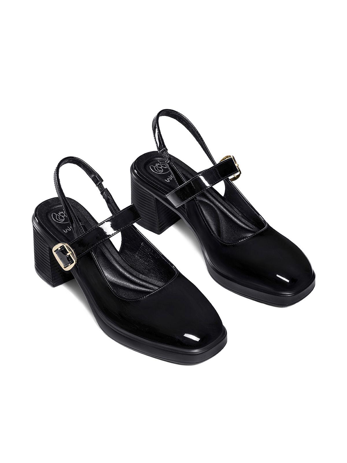 Zapatos Taco PU Acharolado Mujer Cuadrado Weide GH221-2