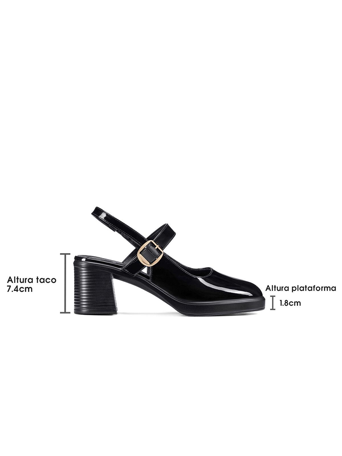 Zapatos Taco PU Acharolado Mujer Cuadrado Weide GH221-3