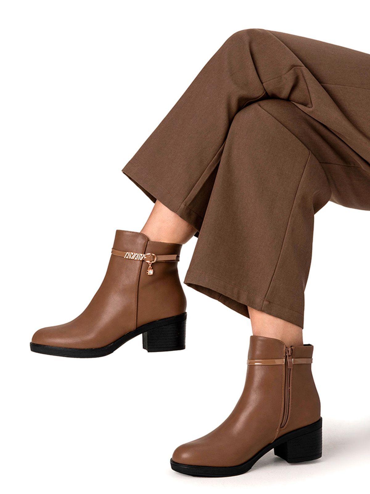 Botin Caqui Casual Mujer Weide GH111-2