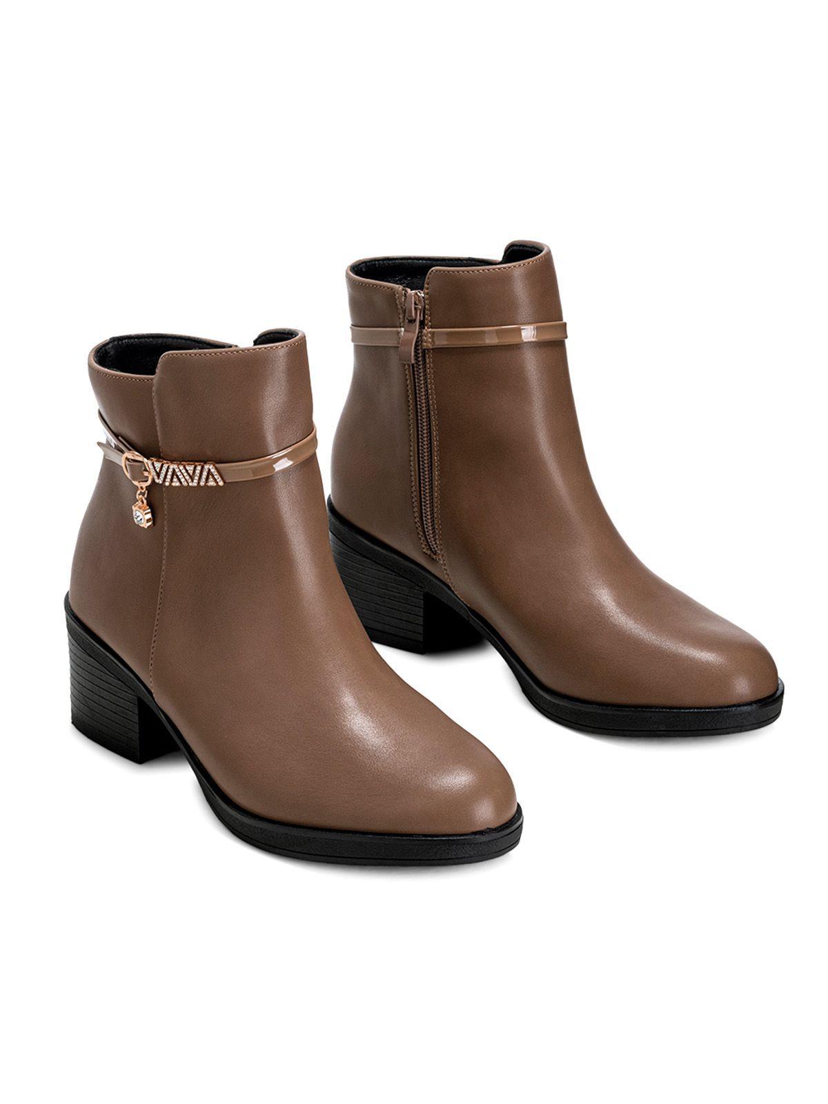 Botin Caqui Casual Mujer Weide GH111-5