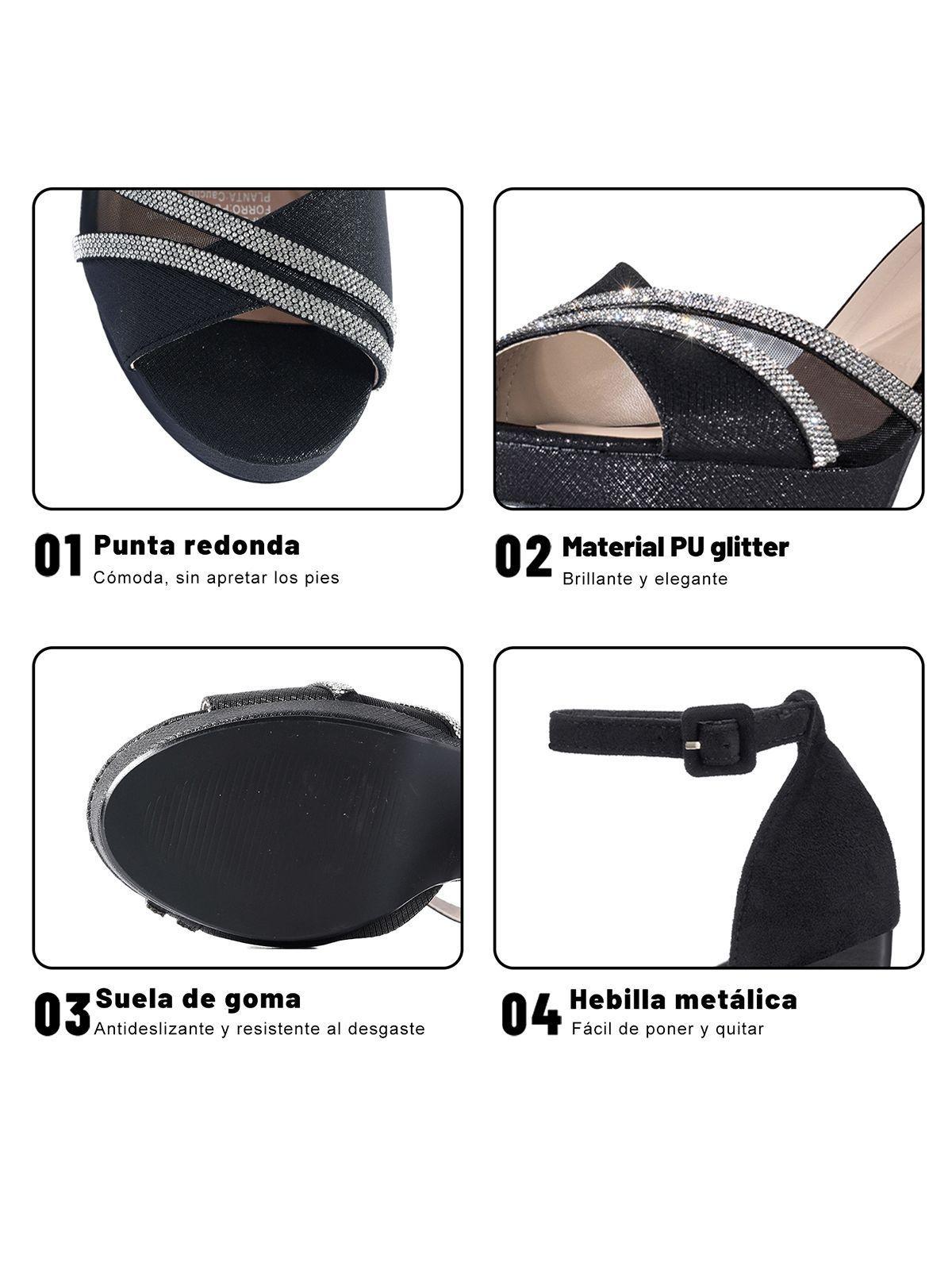 Sandalias Formal PU Glitter Mujer Cuadrado Weide YOU587-4