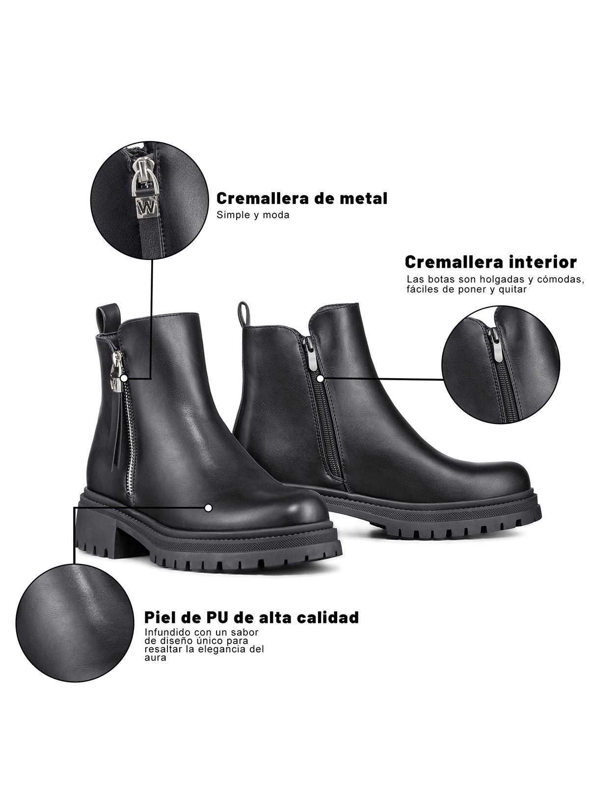 Botin Casual Mujer Eco Cuero Plataforma Vintage Weide ZS67-7