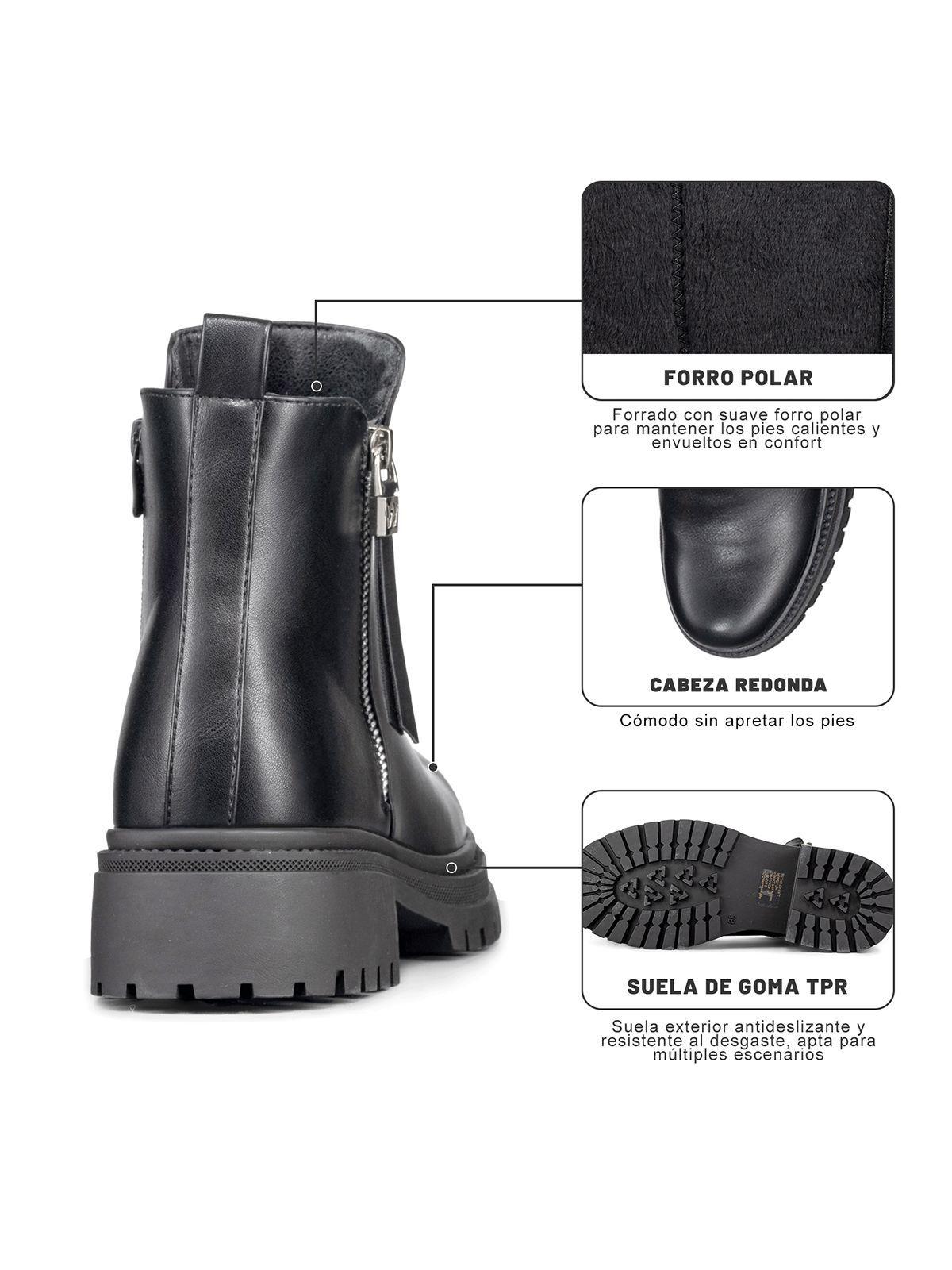 Botin Casual Mujer Eco Cuero Plataforma Vintage Weide ZS67-8