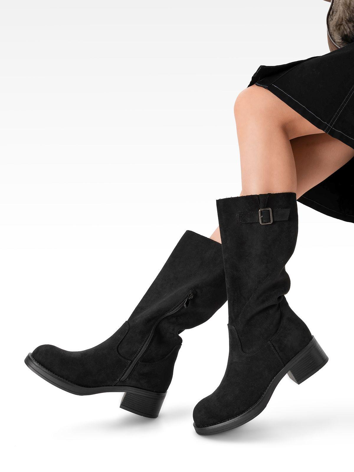 Bota Taco Mujer Casual PU Textil Weide CZY659-1