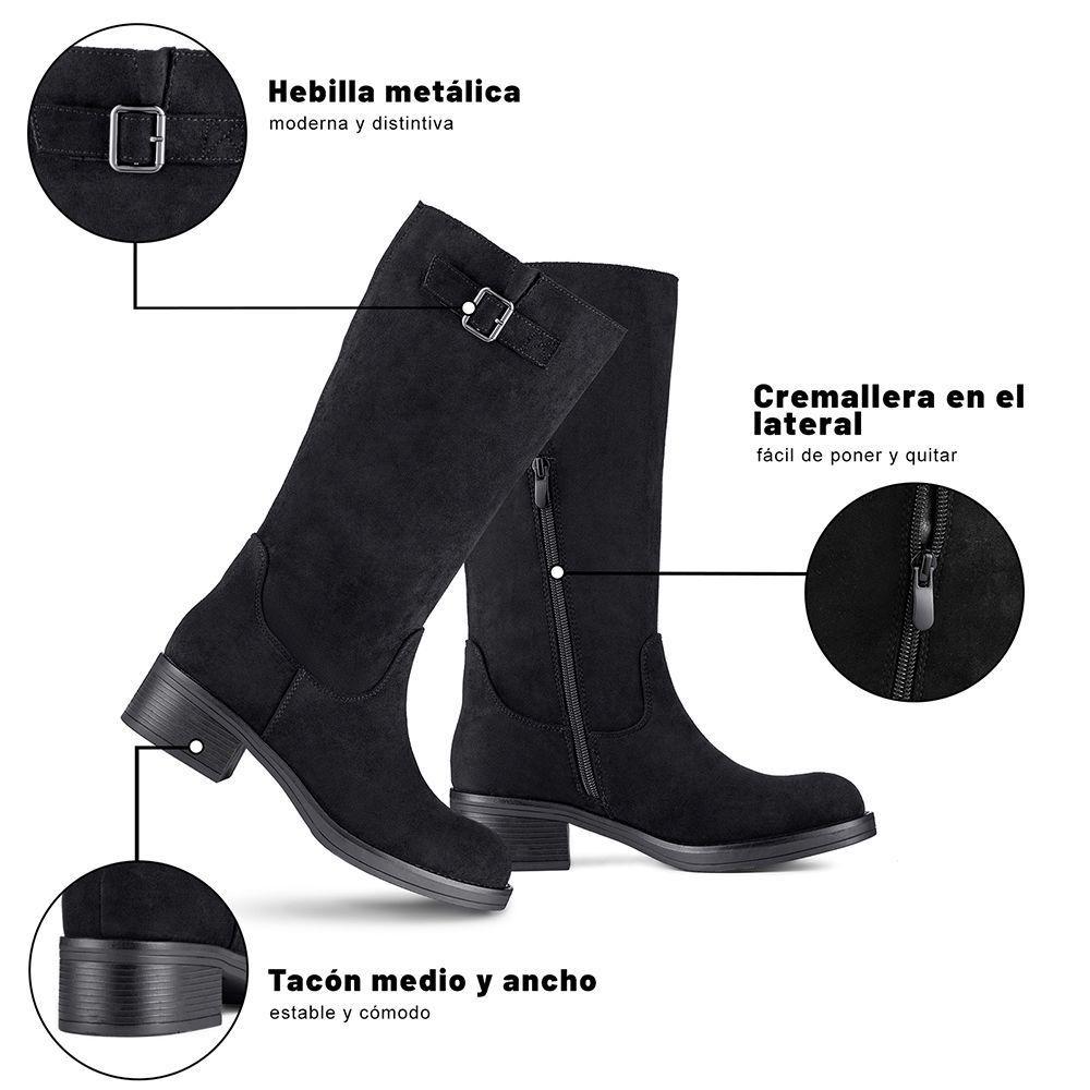 Bota Taco Mujer Casual PU Textil Weide CZY659-8