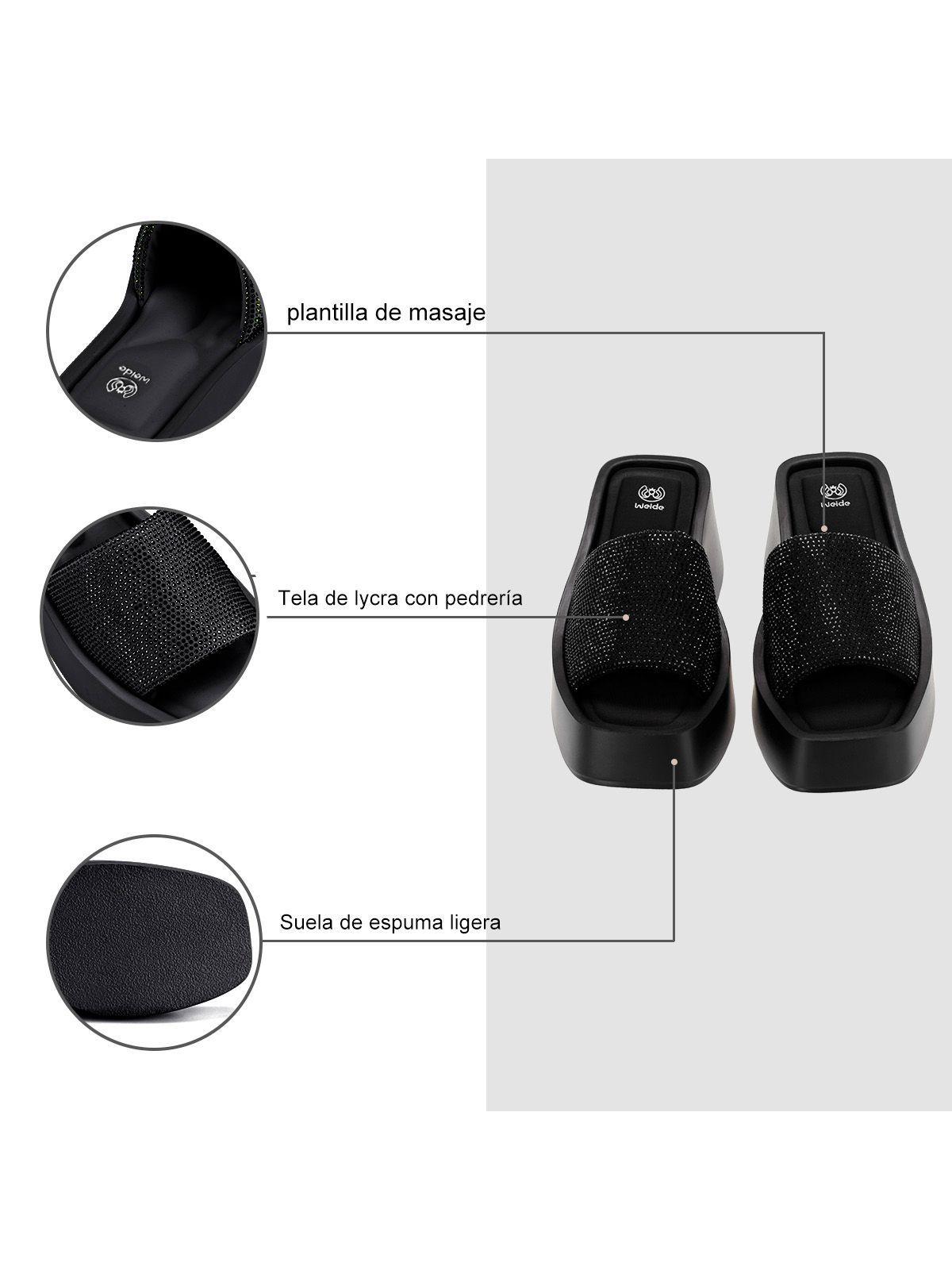 Sandalia Plataforma Negro Casual YJ31 Weide-5