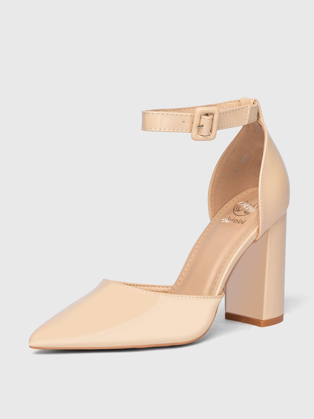 Zapato Taco Alto Beige Fiesta Mujer Weide GH62-0