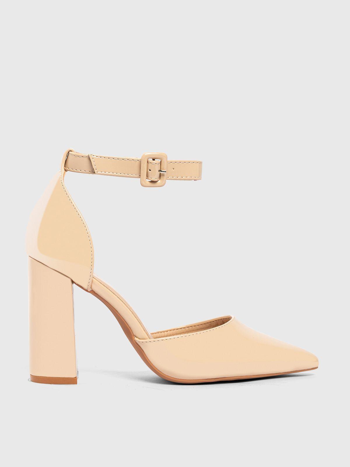 Zapato Taco Alto Beige Fiesta Mujer Weide GH62-5