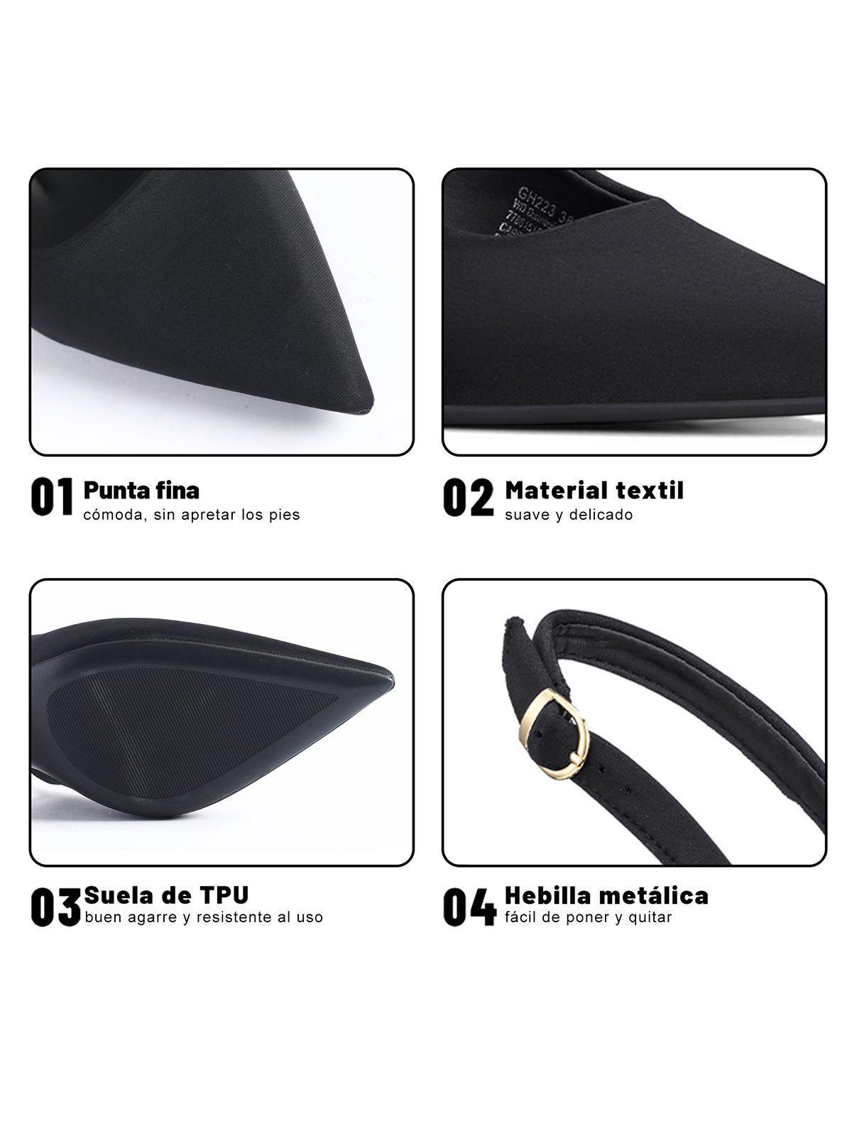 Zapatos Taco PU Textil Mujer Aguja Weide GH223-4