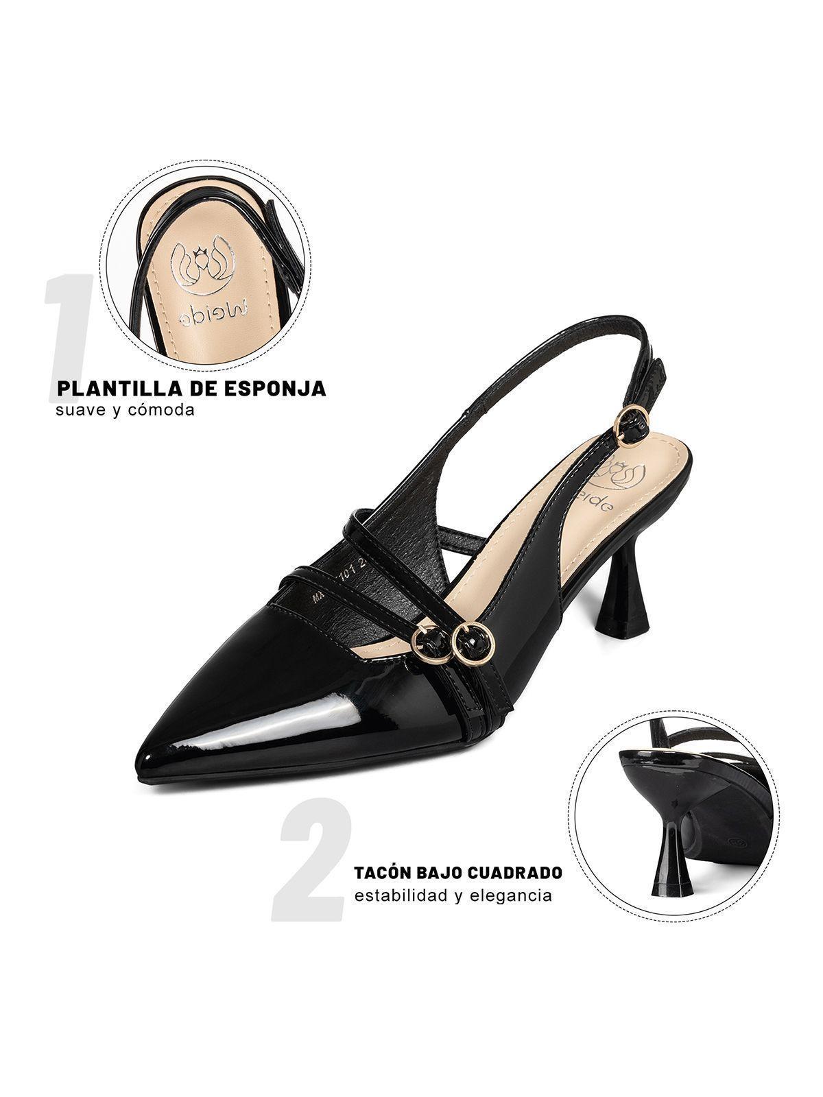 Zapato Talón Descubierto Formal Mujer Weide GHE101-8