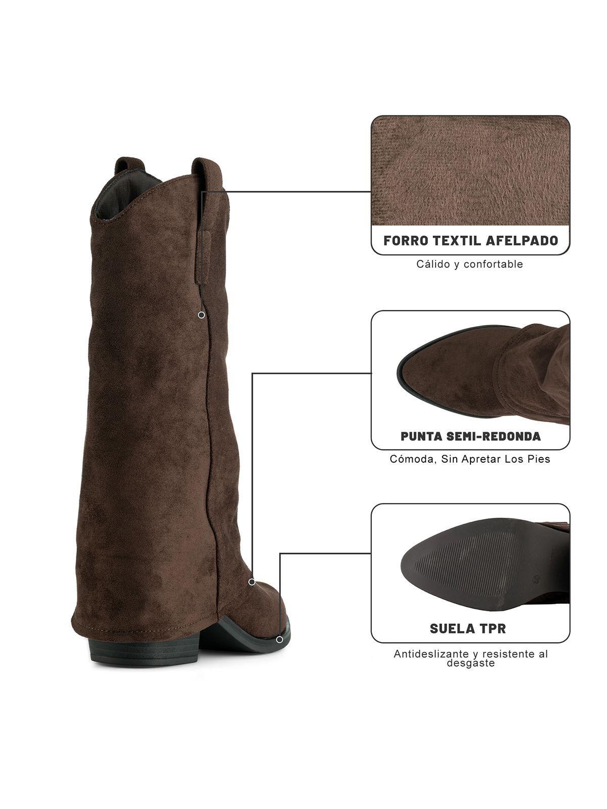 Bota Taco Mujer Casual PU Weide HX536-7