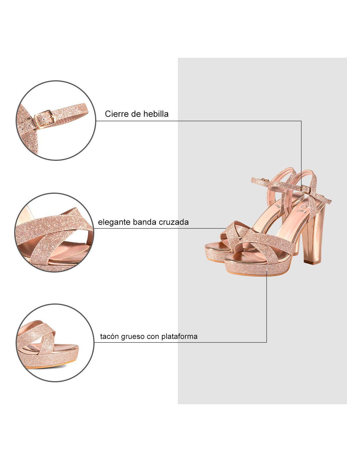 Sandalia Taco Alto Champan Fiesta YOU225 Weide-6